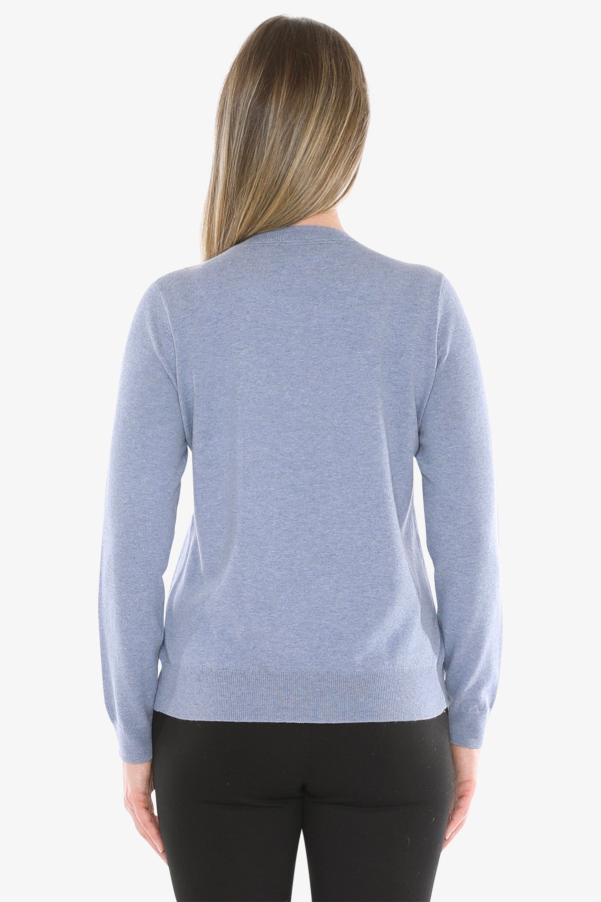 Diamante Spot Pullover in Seaside Marle