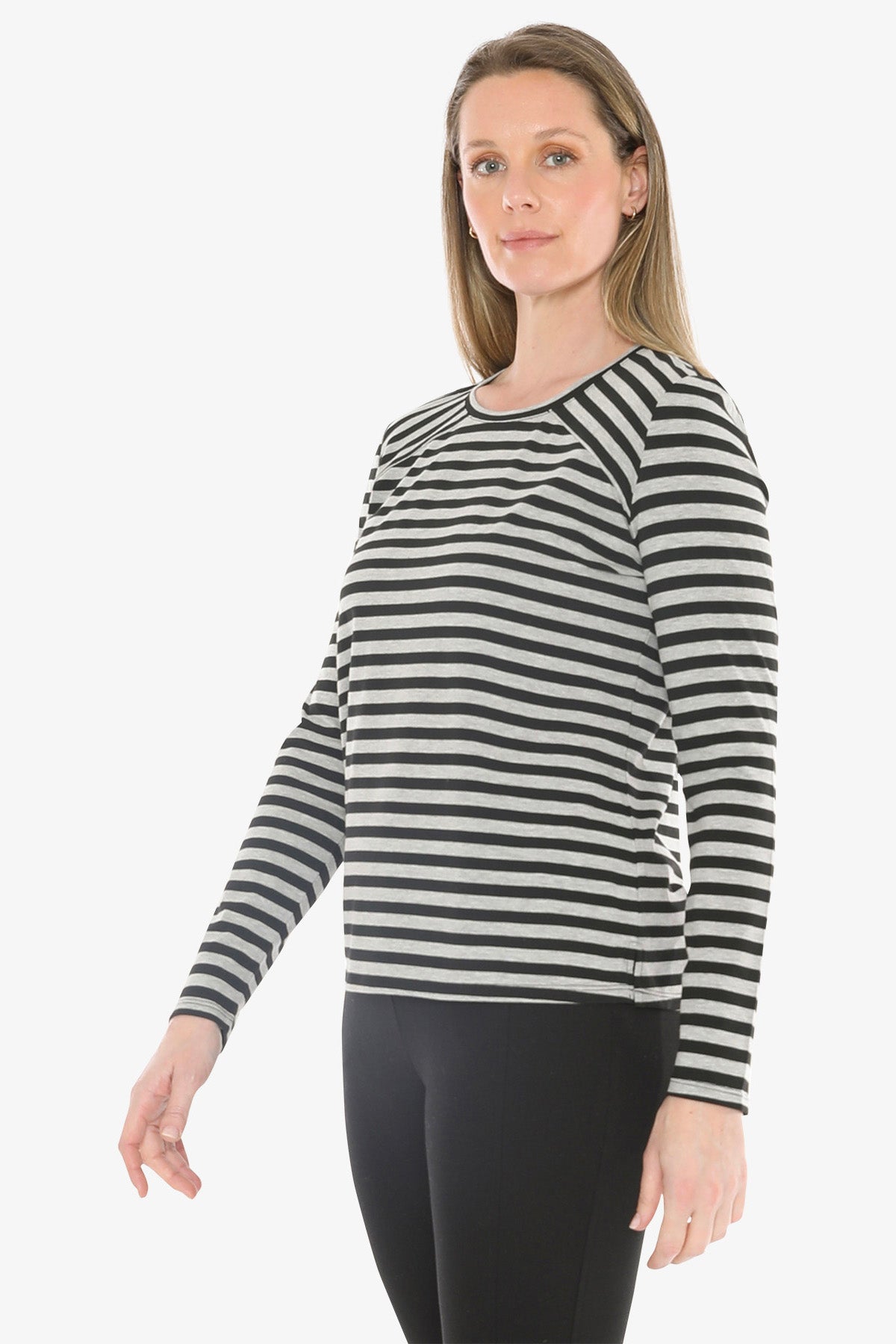 Stripe Crew in Black/Grey