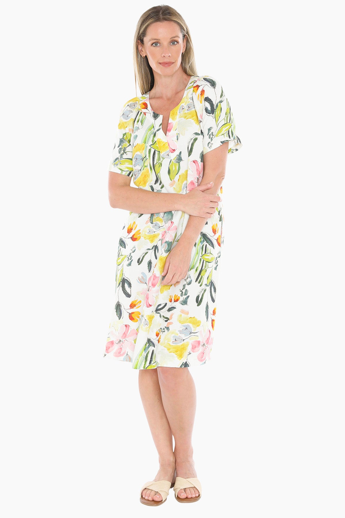Womens Wildflower Shift Dress Multicolor 596j5076a