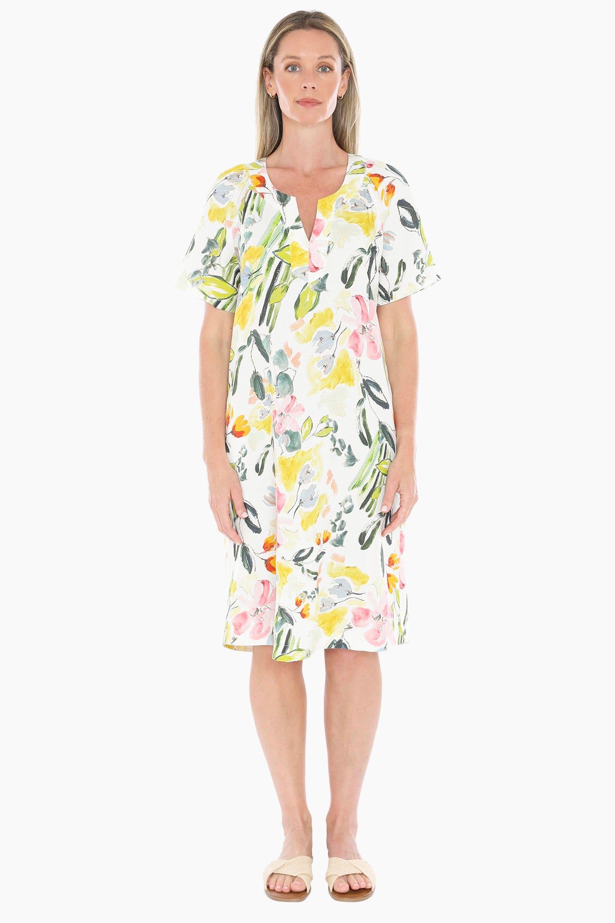 Womens Wildflower Shift Dress Multicolor 596j5076a