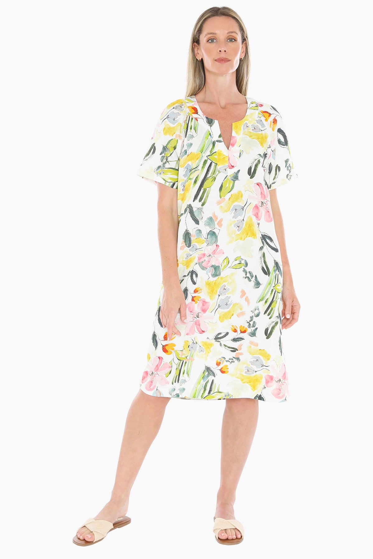 Womens Wildflower Shift Dress Multicolor 596j5076a