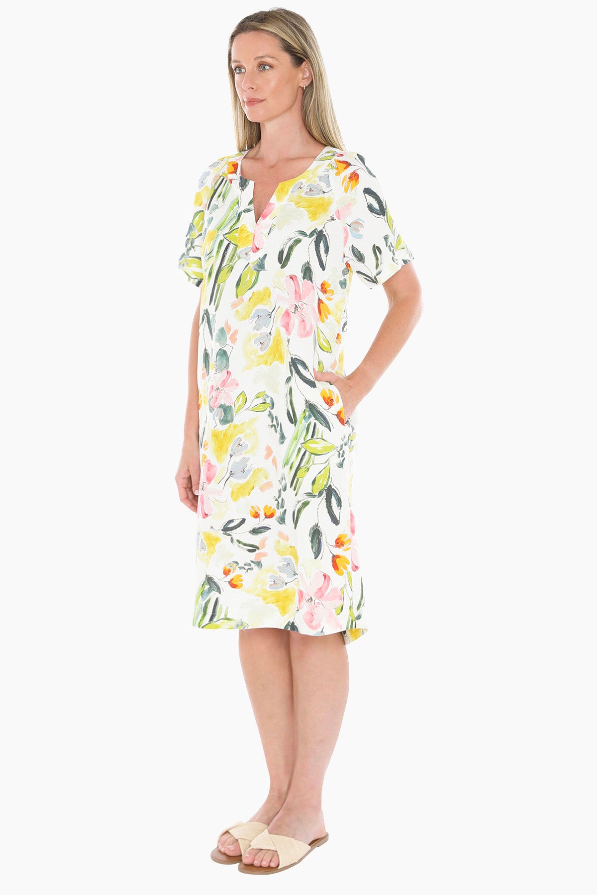 Womens Wildflower Shift Dress Multicolor 596j5076a