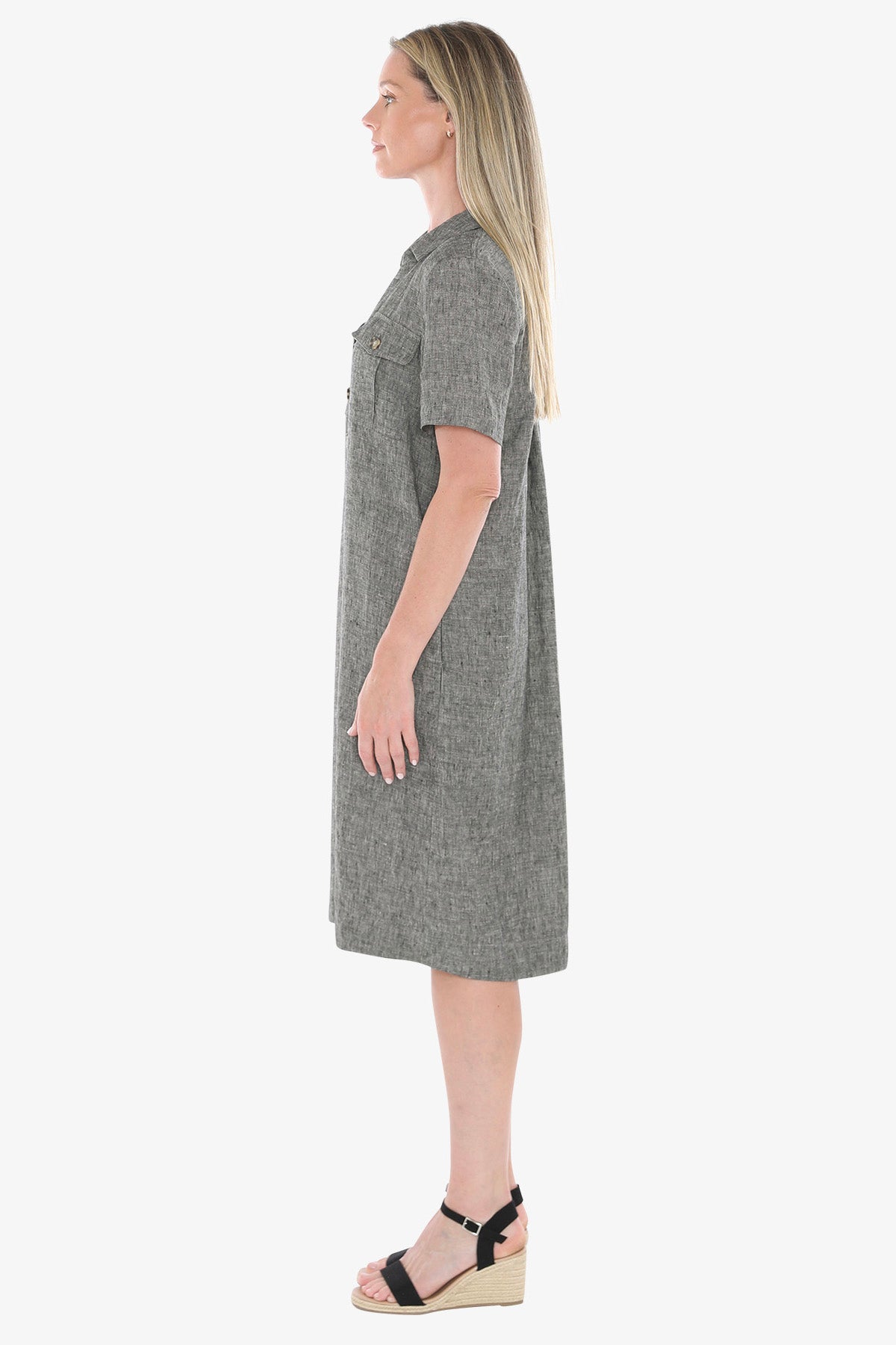Womens 2 Pocket Dress Grey 596j5132a
