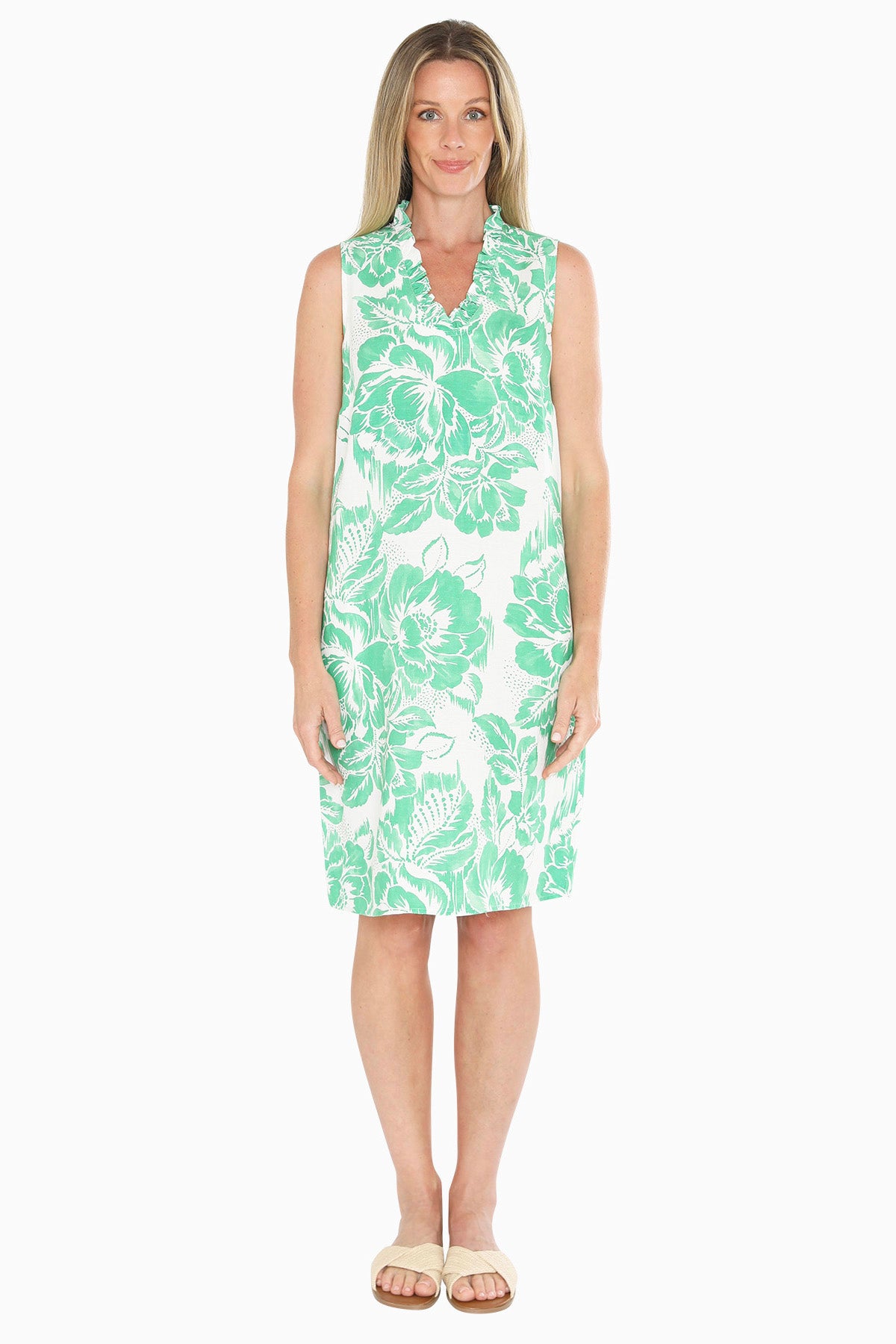 Womens Tuscan Rose Dress Green 596j5169a