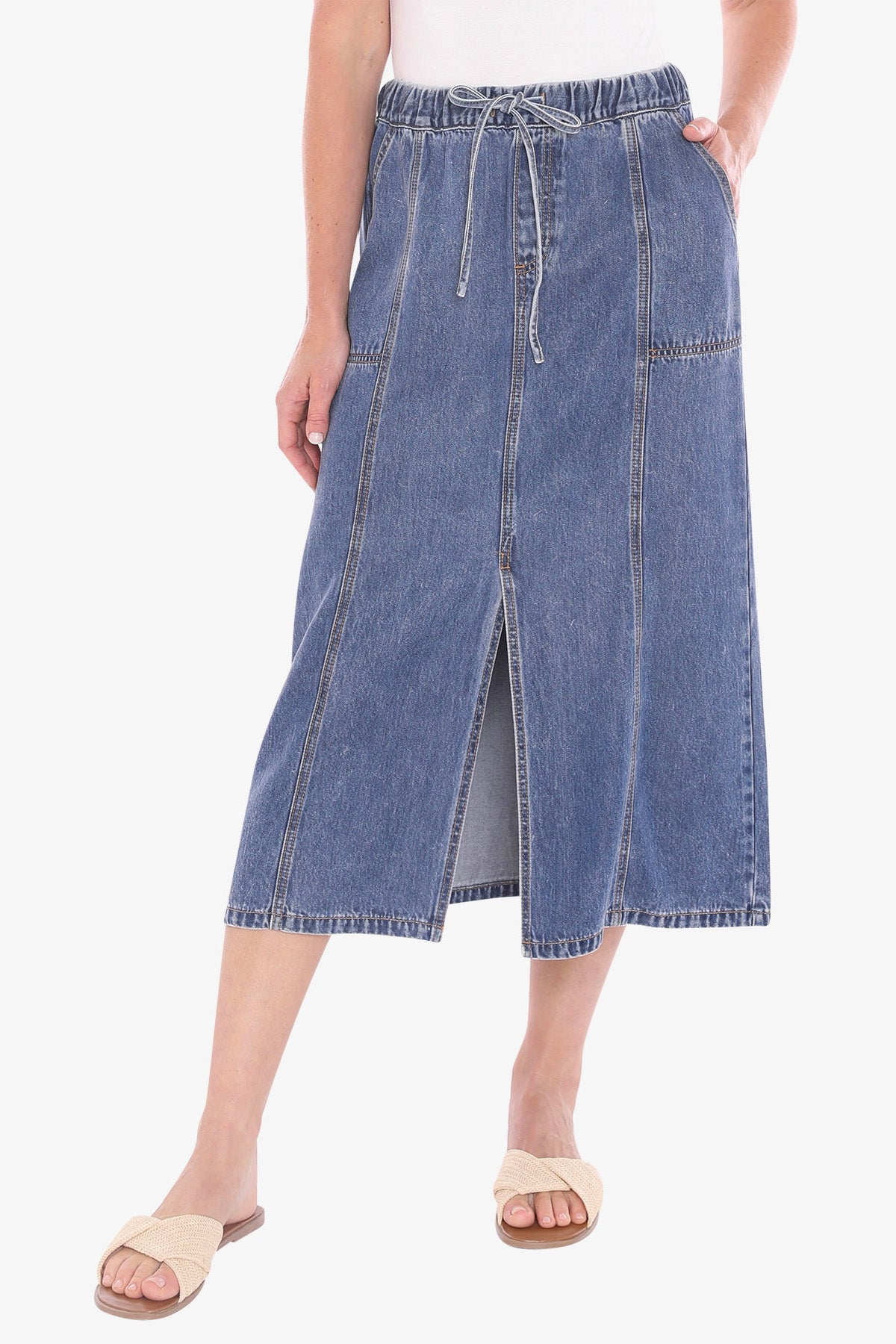 Womens Soft Denim Skirt Blue 596j6127a
