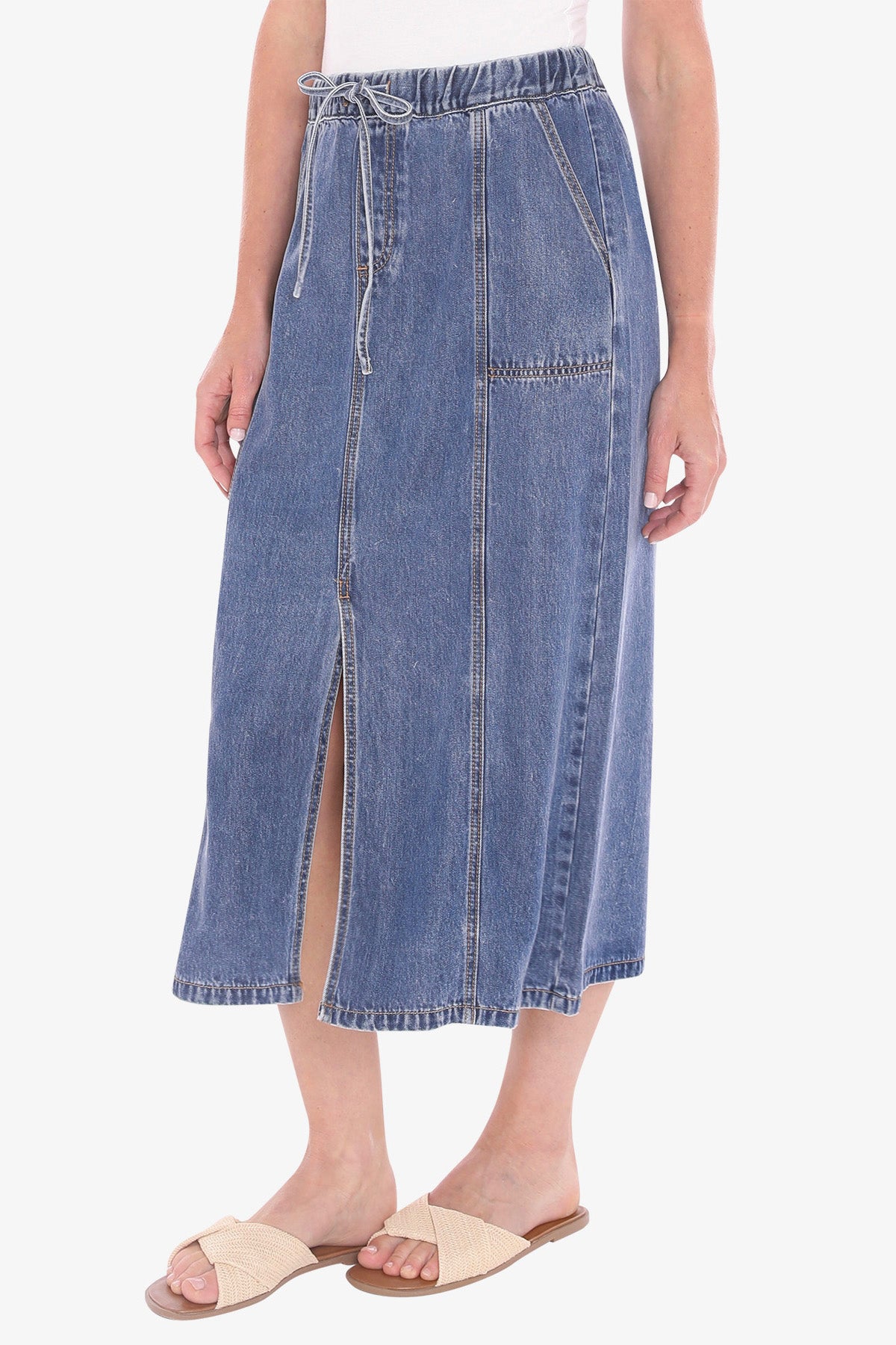 Womens Soft Denim Skirt Blue 596j6127a