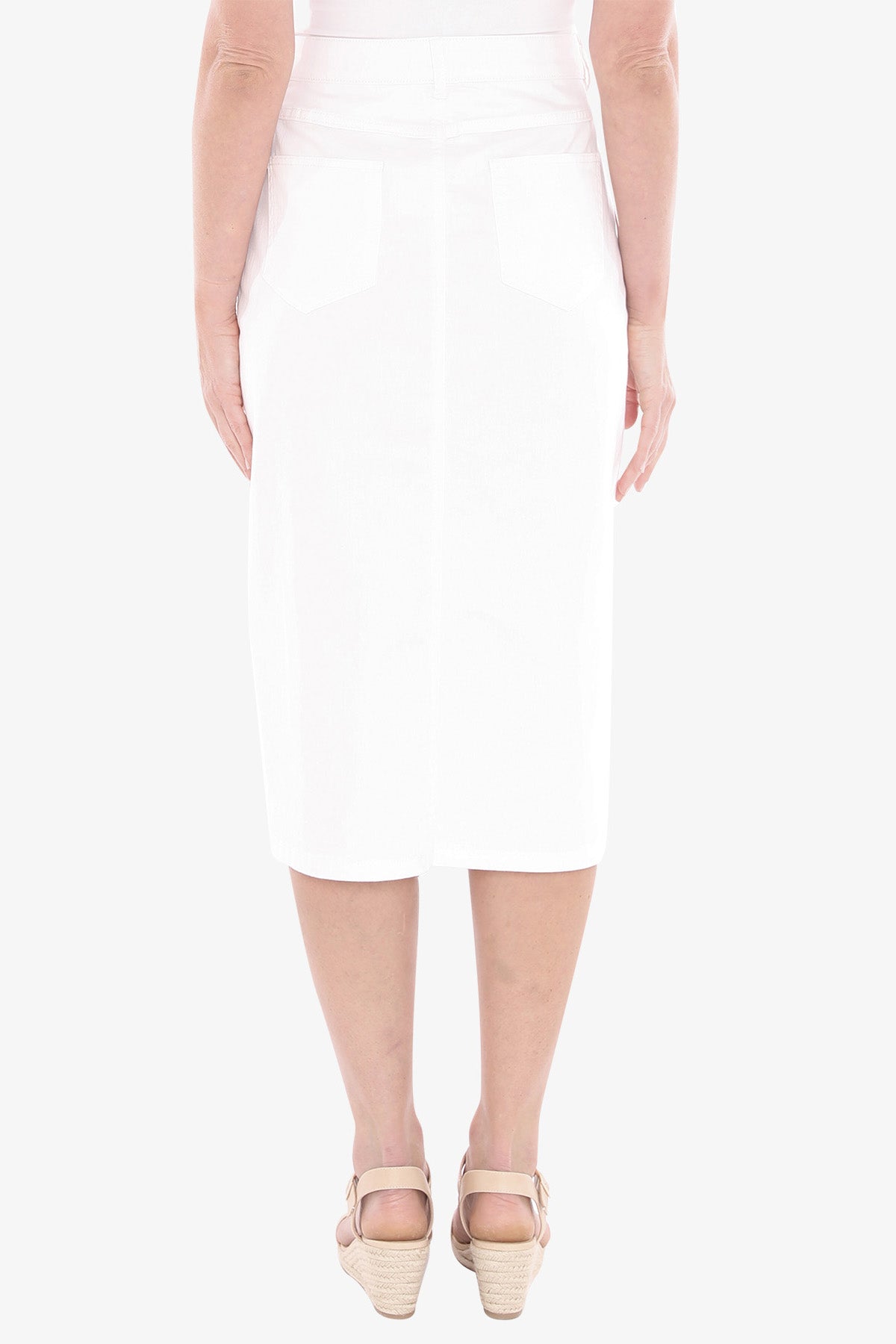 Womens Plait Pocket Skirt White 596j6131a