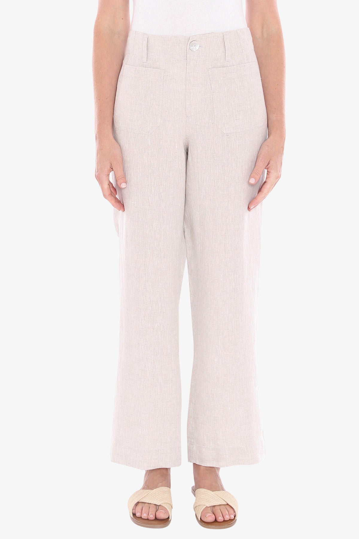Womens Patch Pocket Pant Beige 596j7070a