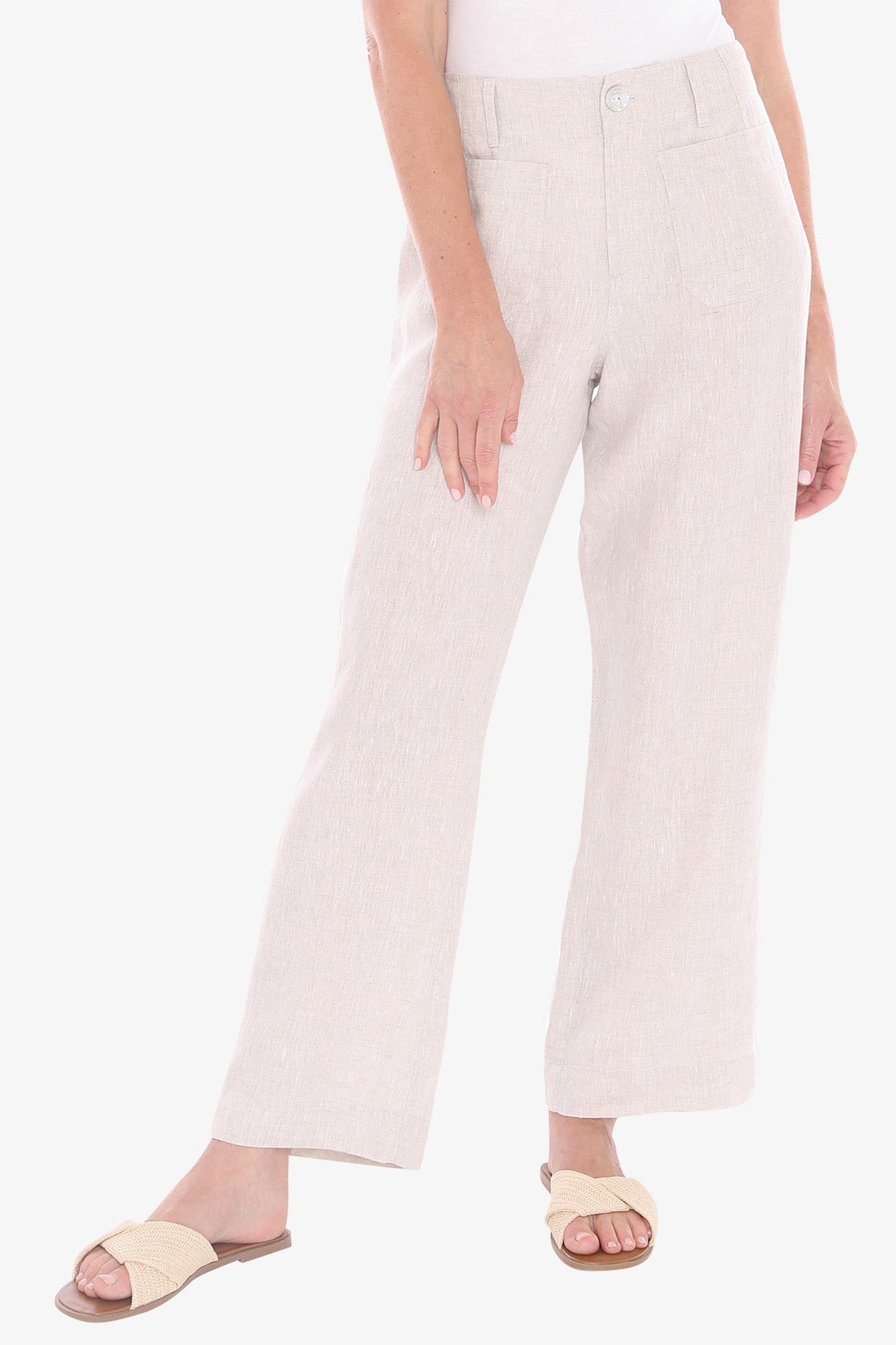 Womens Patch Pocket Pant Beige 596j7070a
