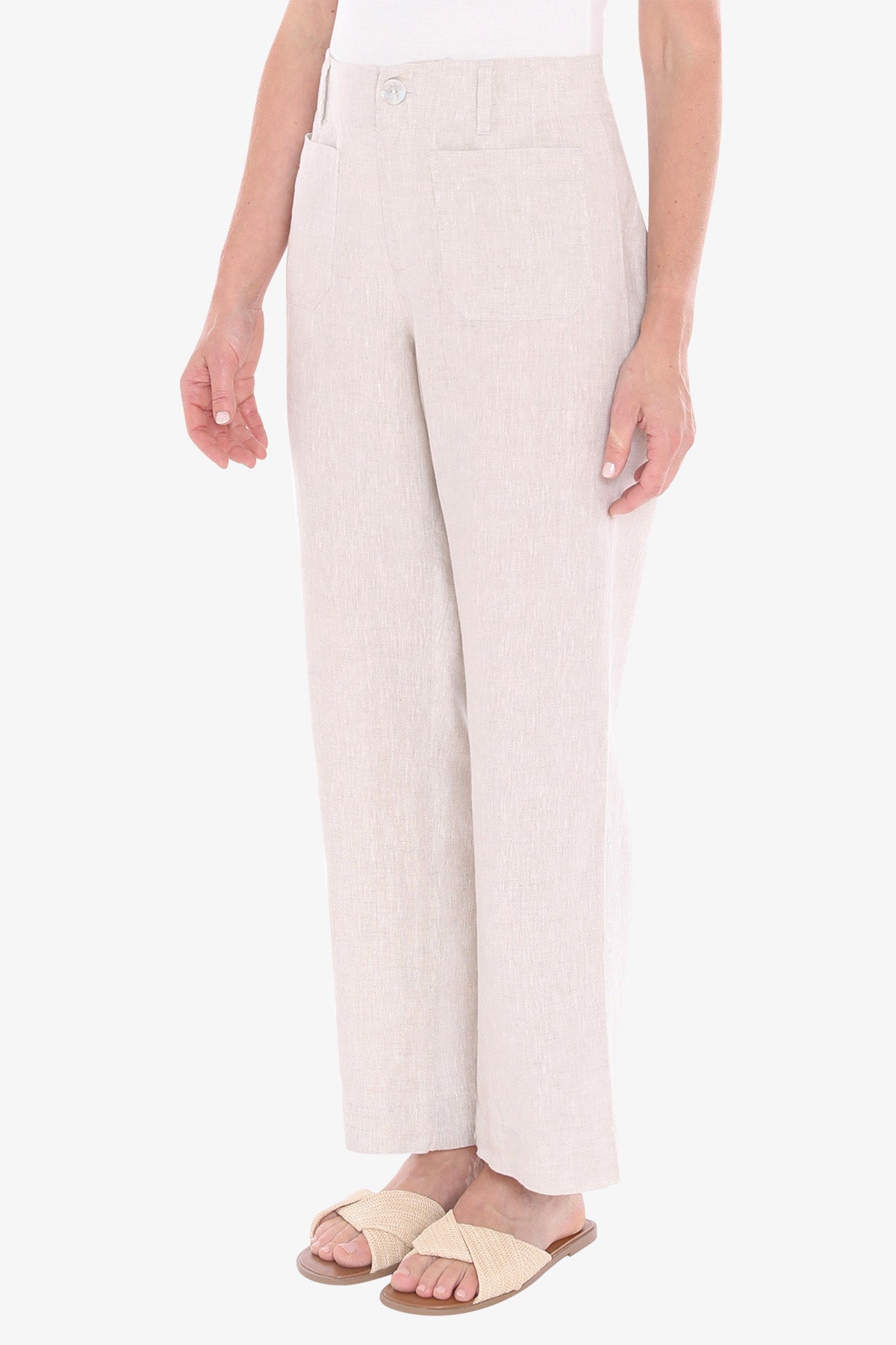 Womens Patch Pocket Pant Beige 596j7070a