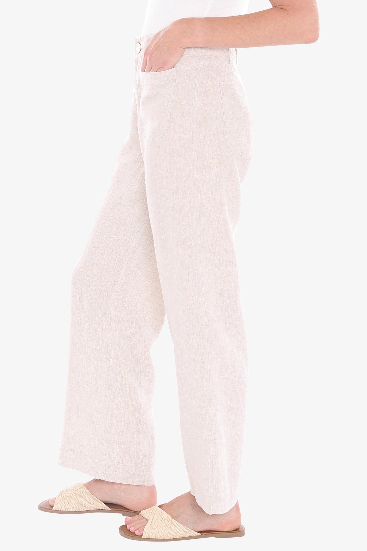Womens Patch Pocket Pant Beige 596j7070a