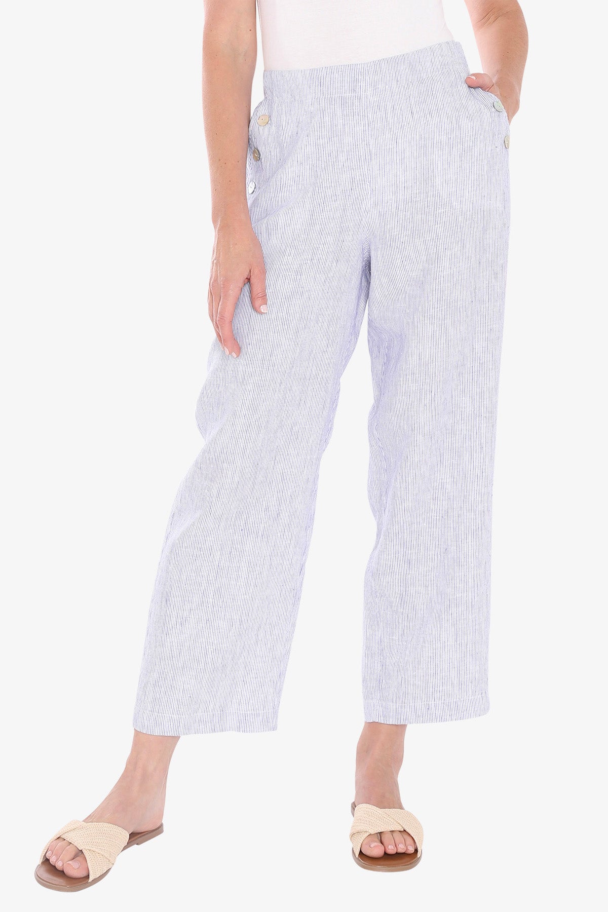 Womens Core Stripe Pant Blue 596j7116a