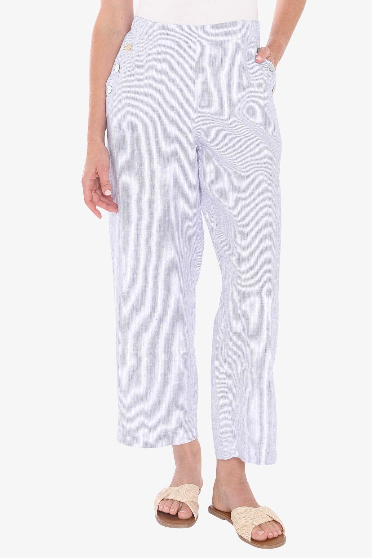 Womens Core Stripe Pant Blue 596j7116a