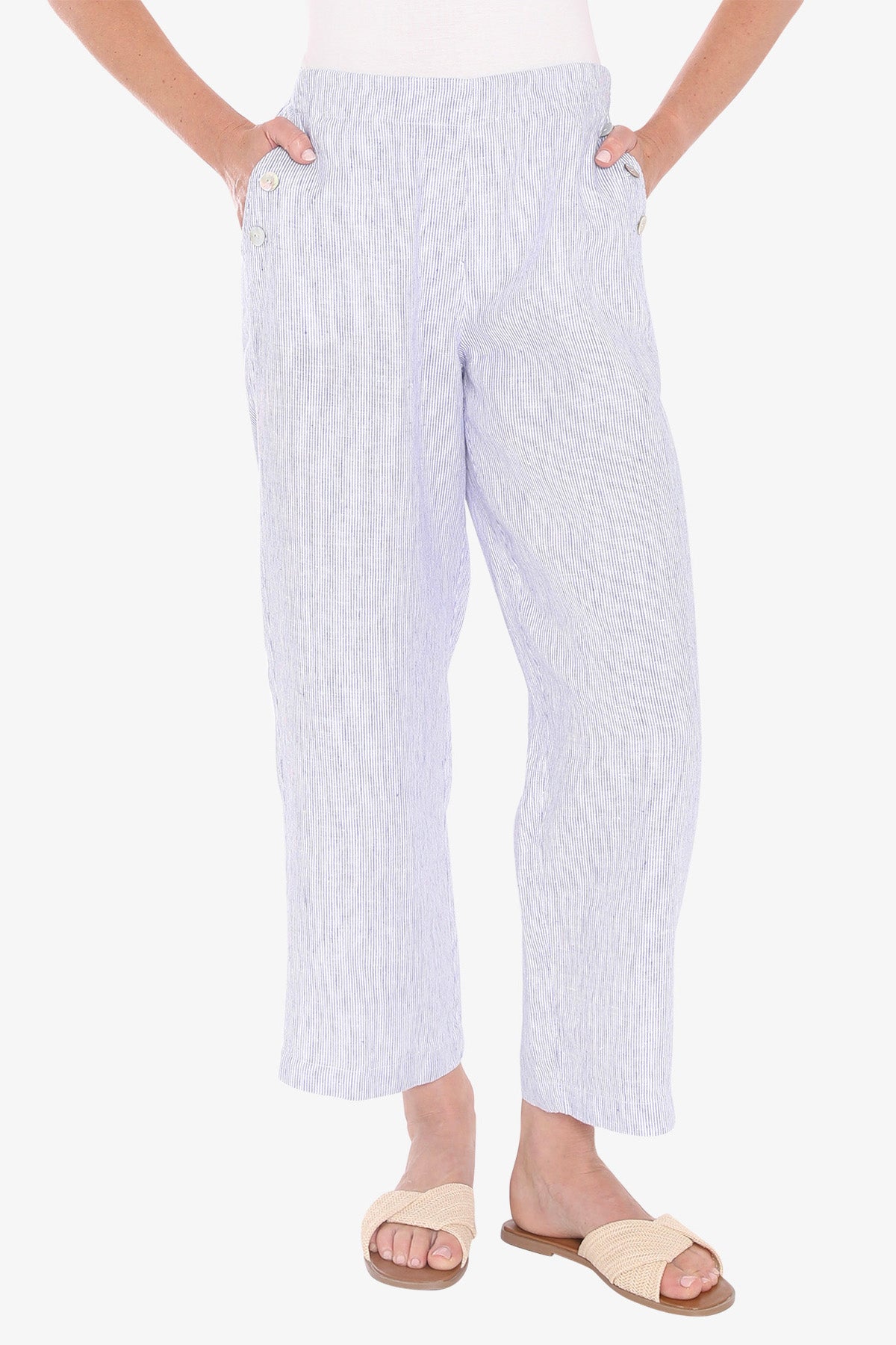 Womens Core Stripe Pant Blue 596j7116a