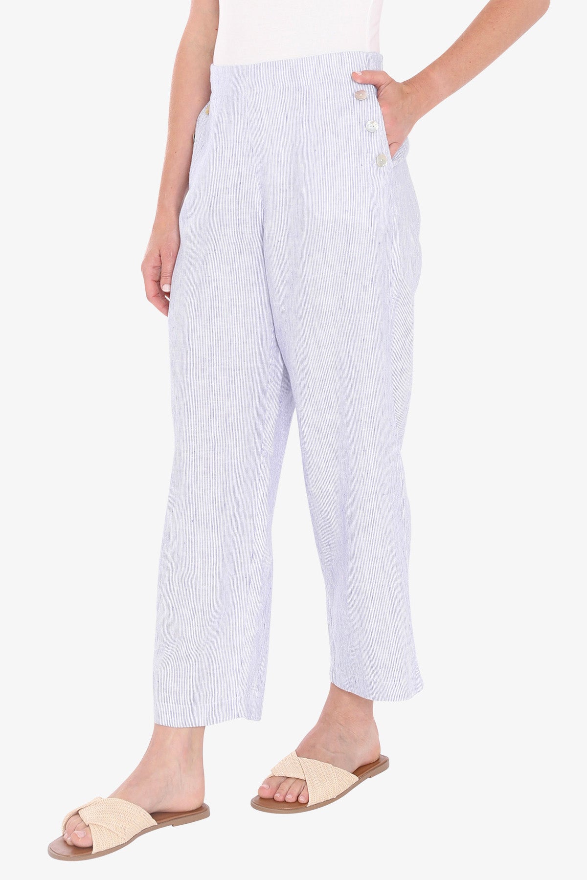 Womens Core Stripe Pant Blue 596j7116a