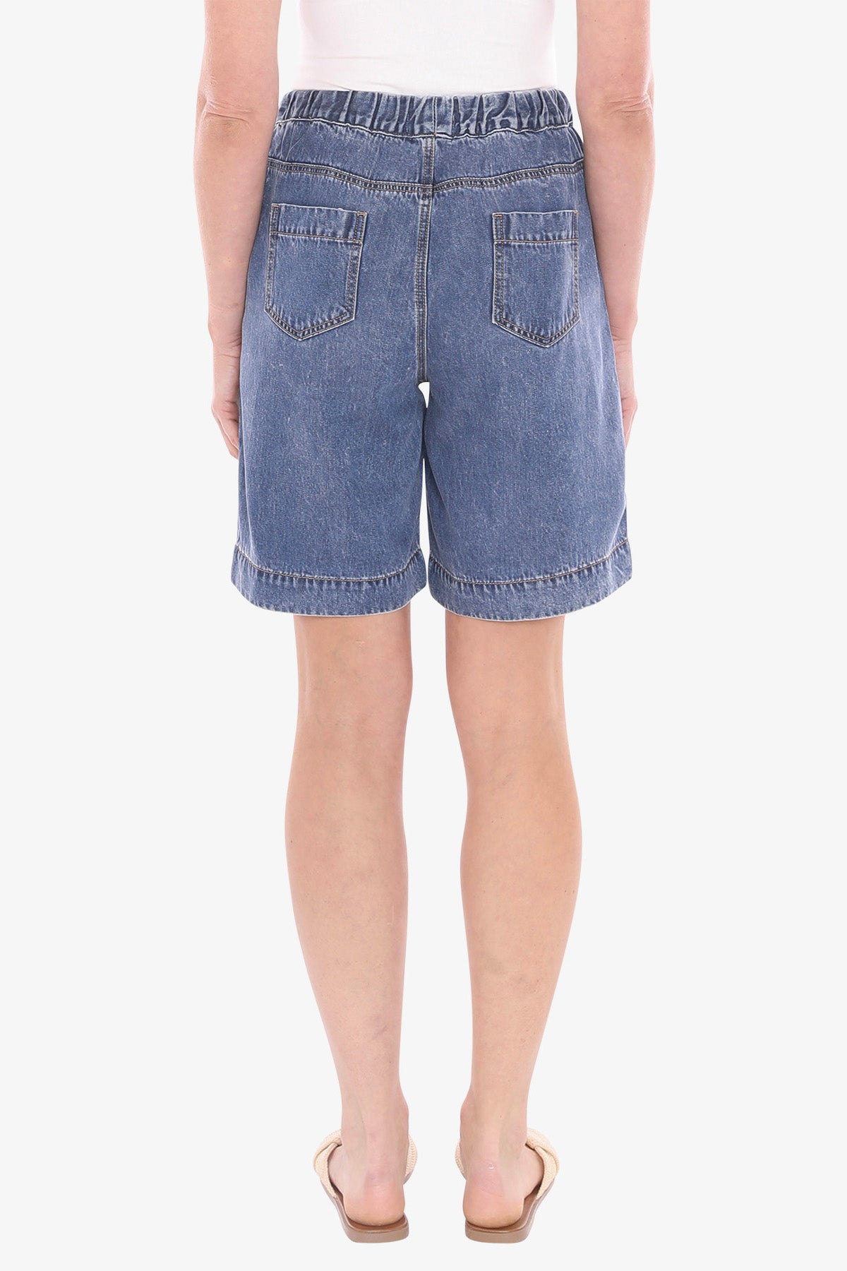Womens Soft Denim Shorts Blue 596j8126a