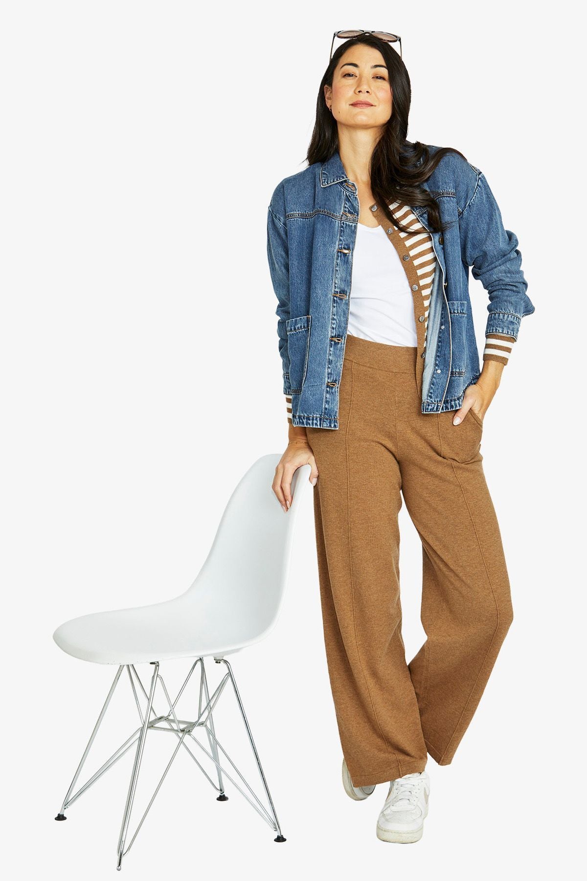 Womens Mono Stripe Cardi Multicolor 60611049a