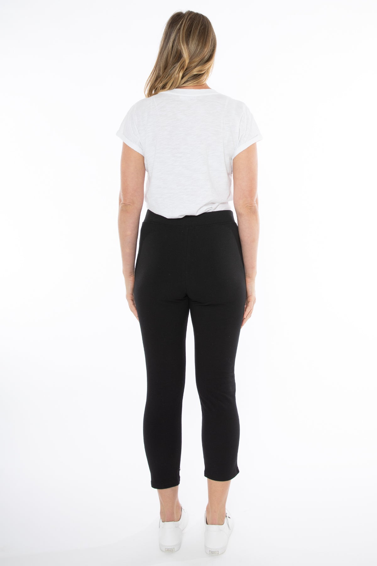 7/8 Length Track Pant Black