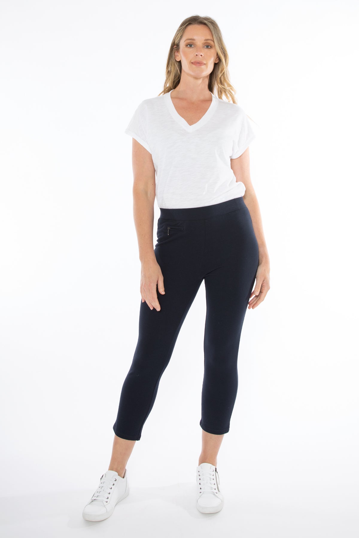 7/8 Length Track Pant Navy