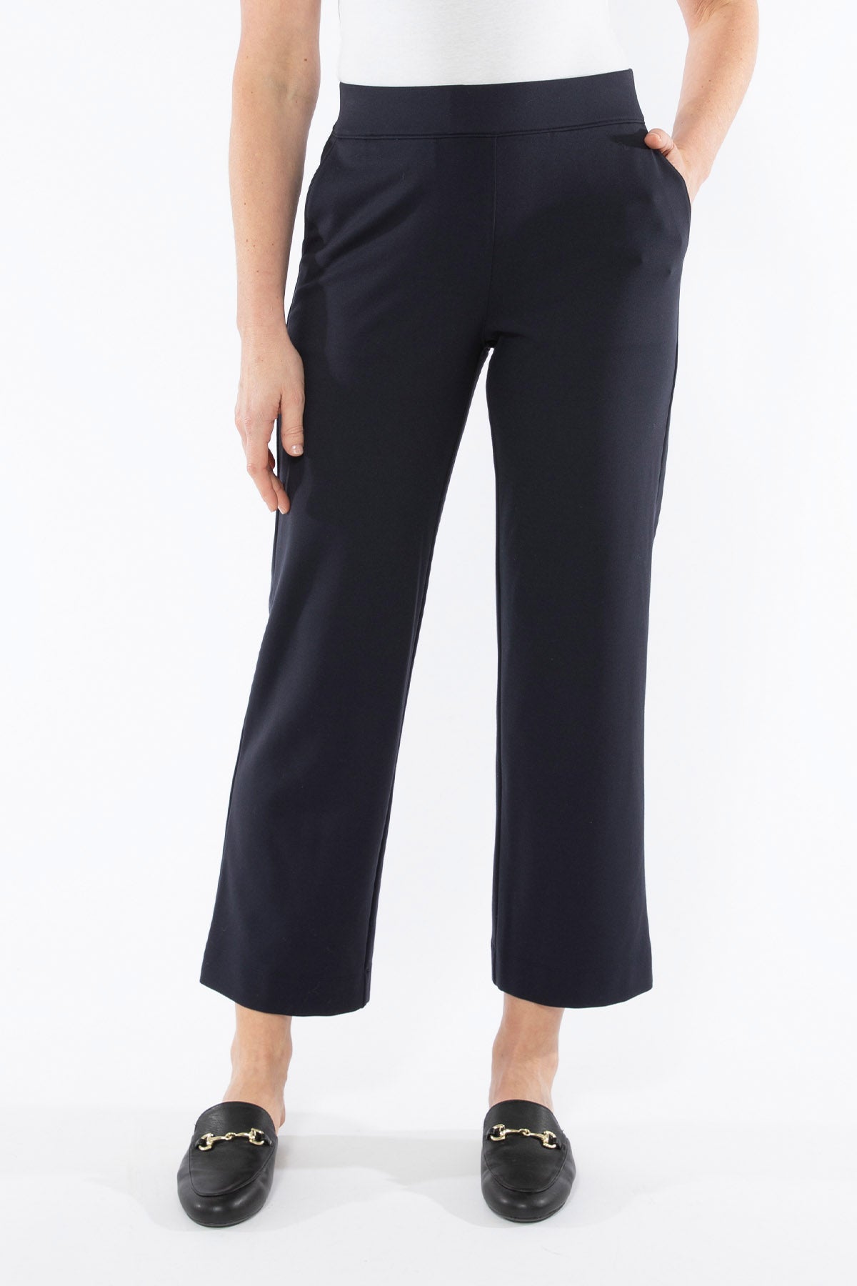 Straight Leg Ponte Pant Navy