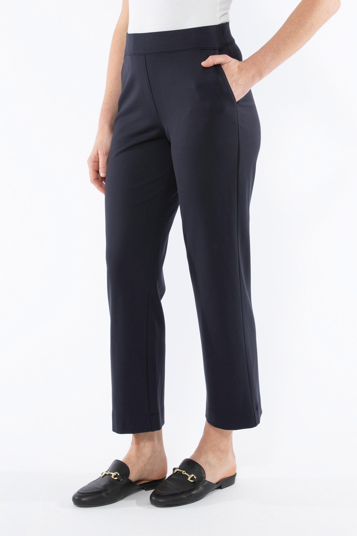 Straight Leg Ponte Pant Navy