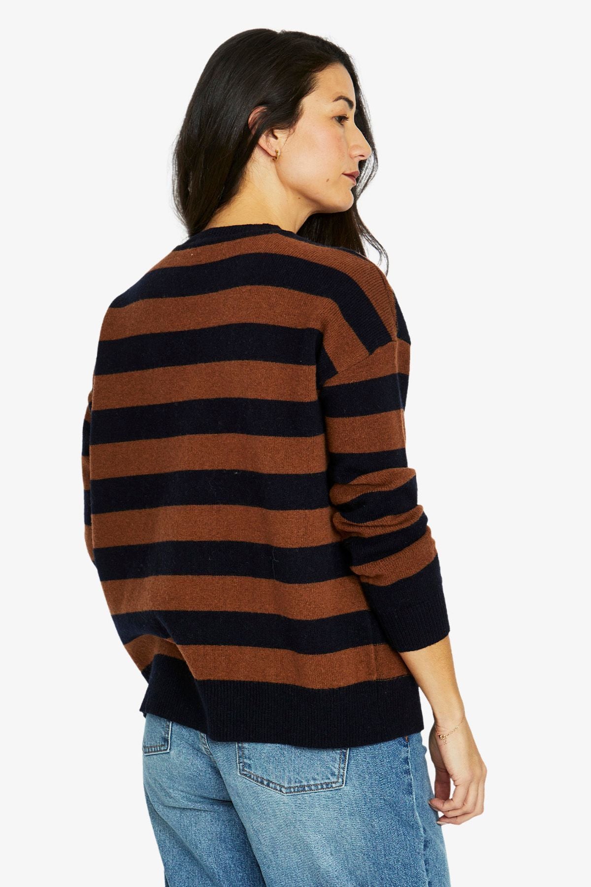 Womens 2 Pkt Stripe Pullover Multicolor 60611076a