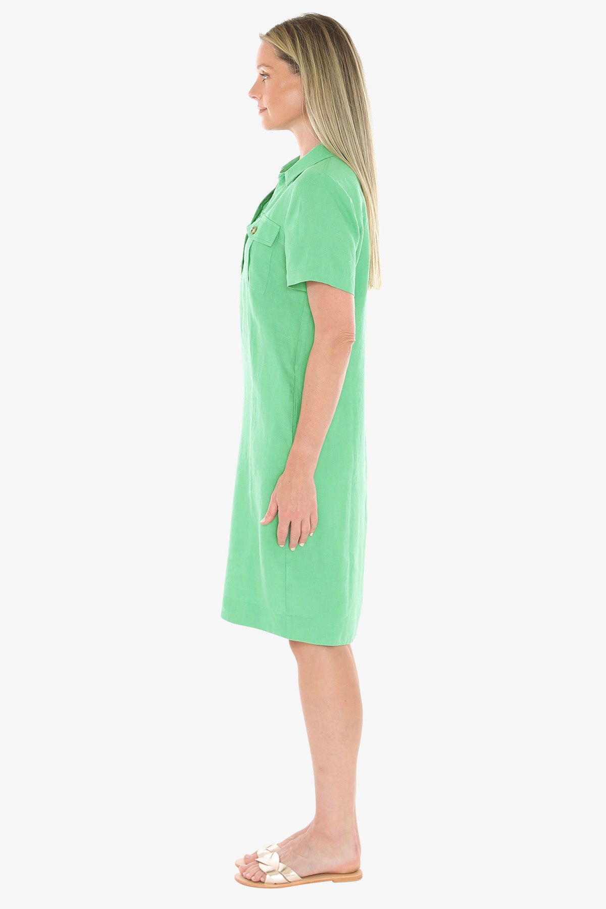 Womens 2 Pocket Dress Green 596j5132a