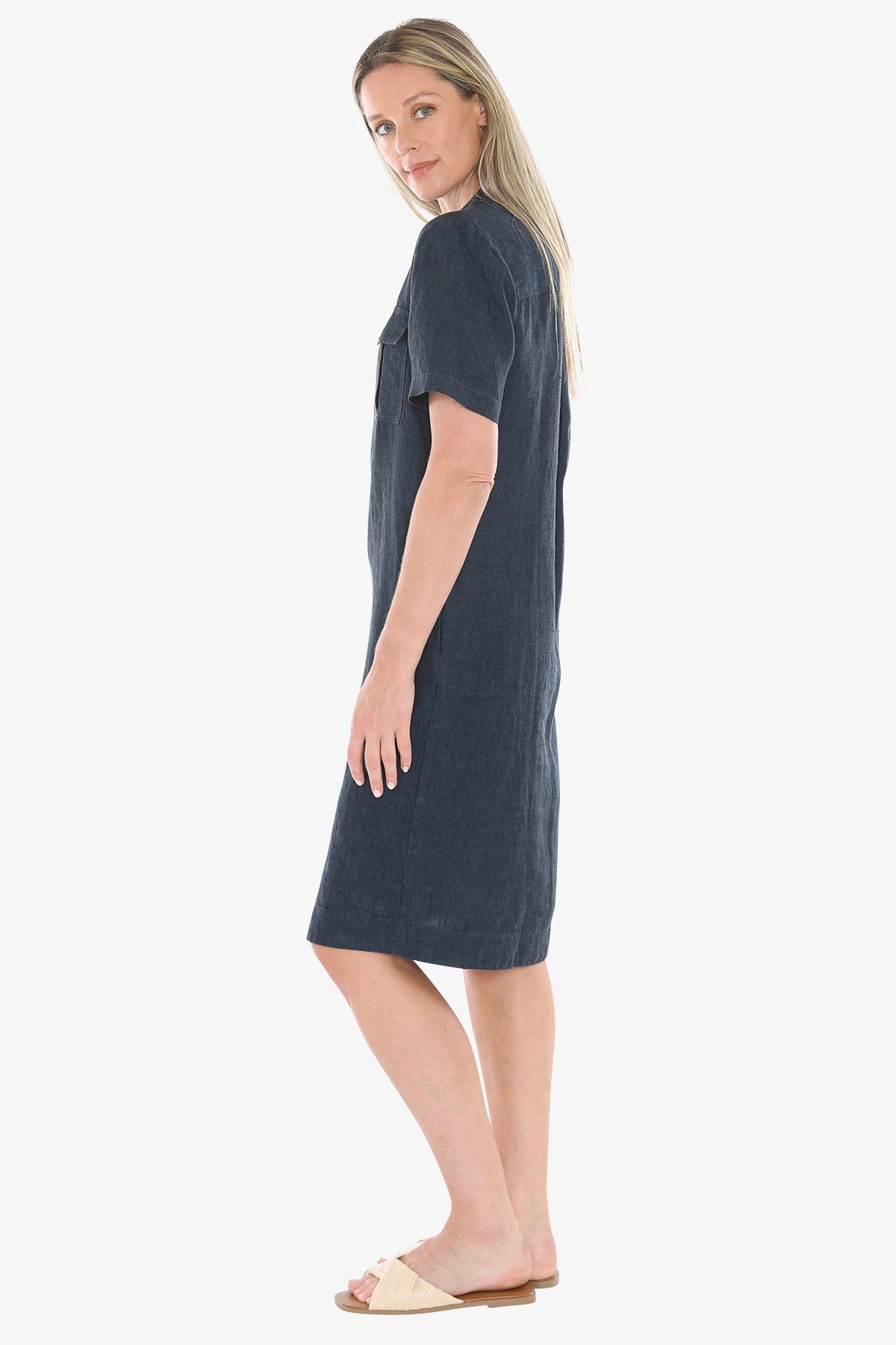 Womens 2 Pocket Dress Navy 596j5132a