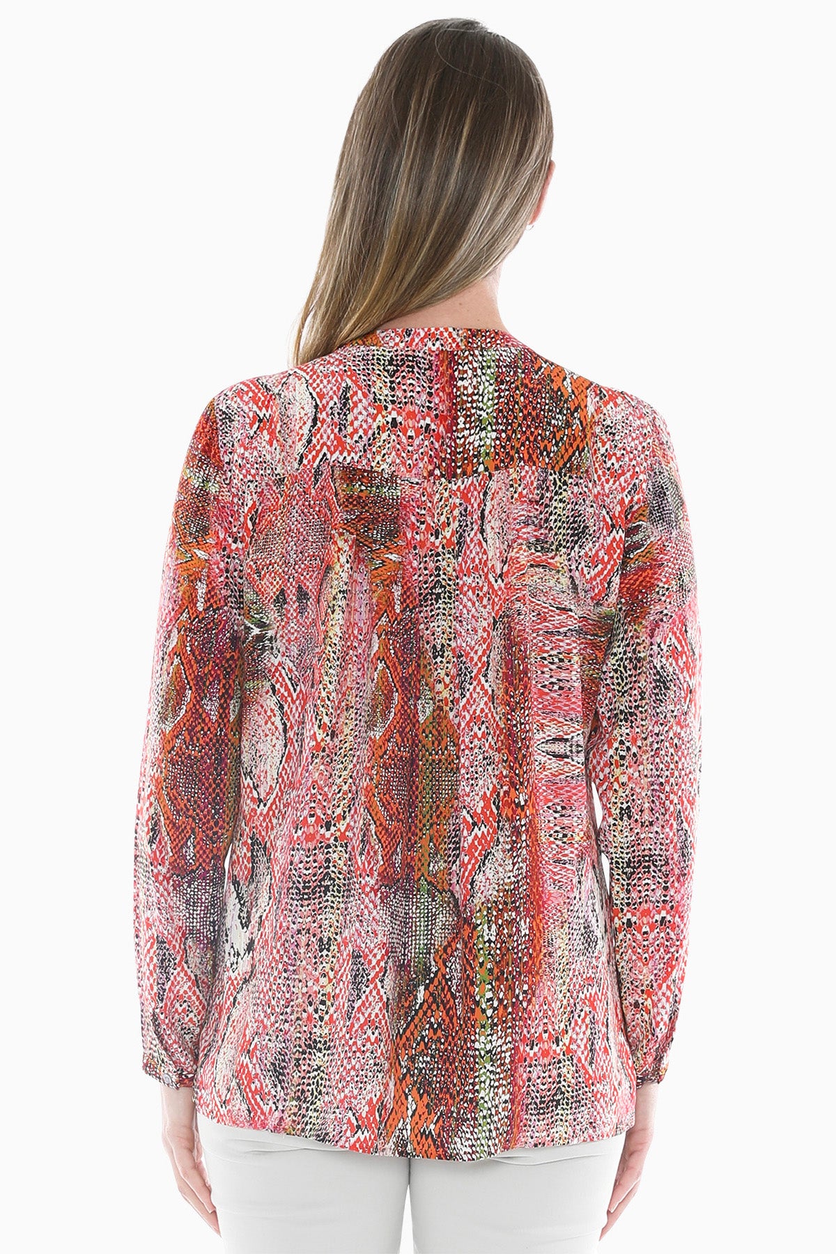 Abstract Snake Sequin Detail Top in Multi