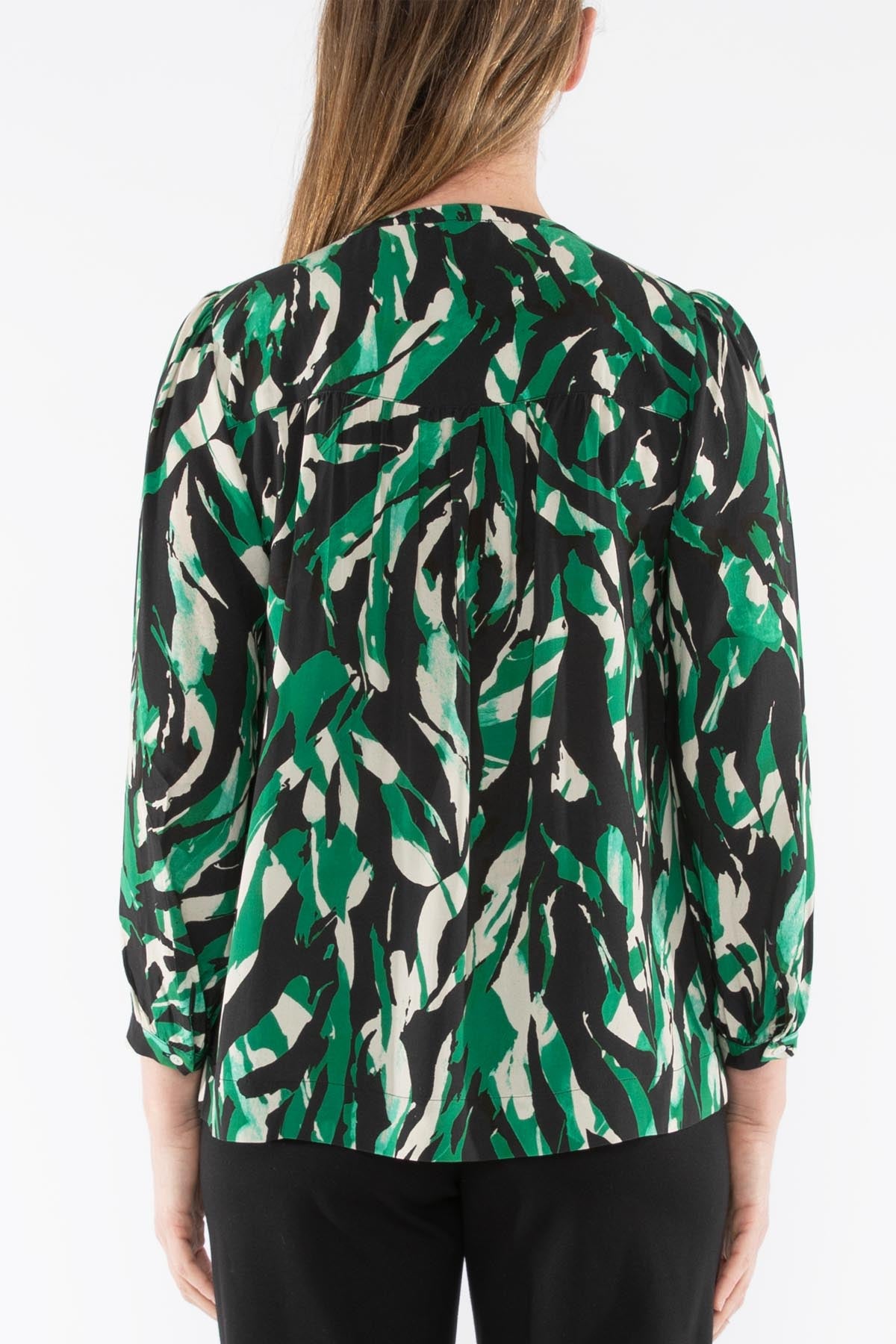 Women's Abstract Zebra Top