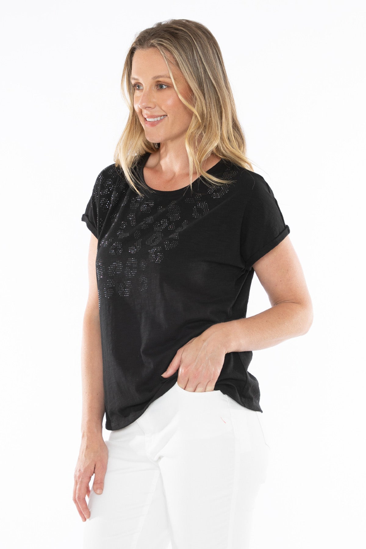 Women's Animal Tee in Black
