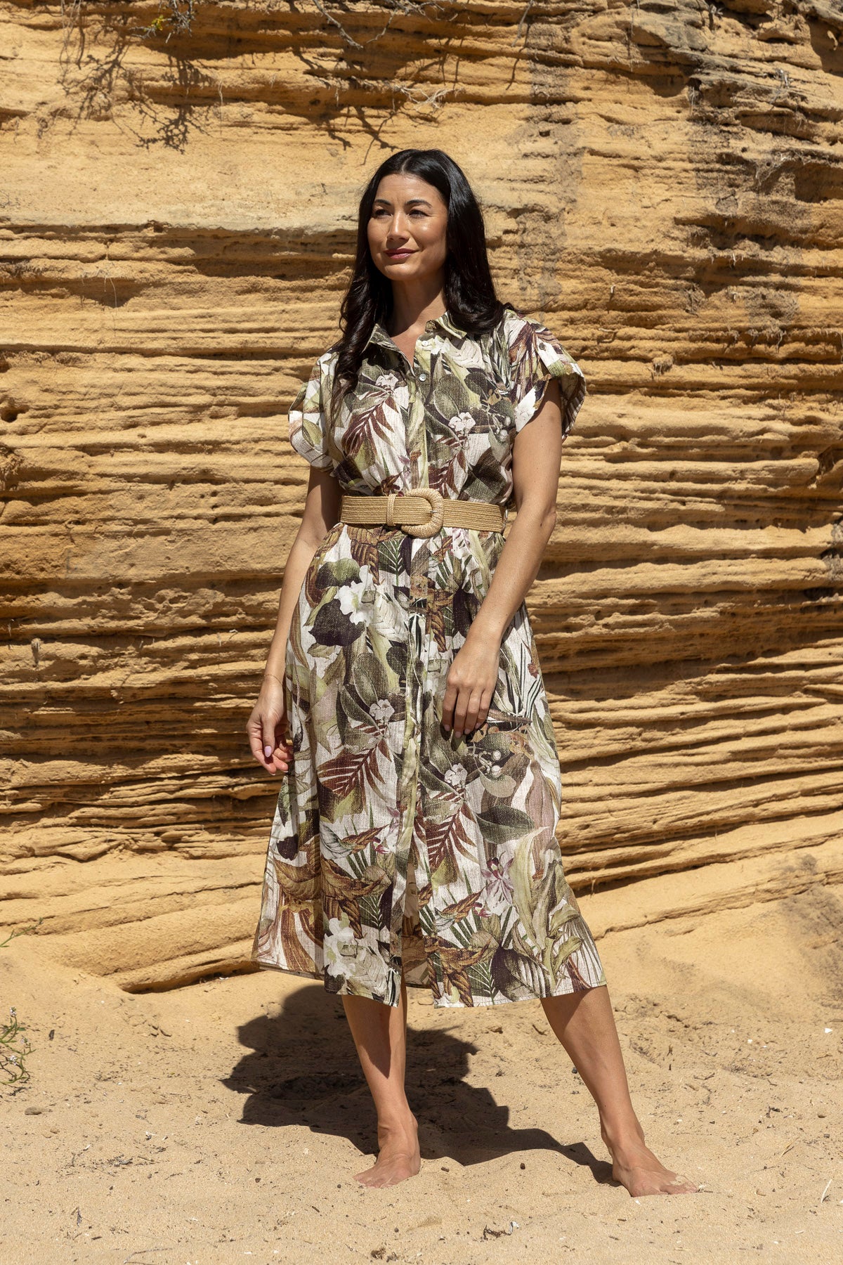 Womens Balmy Tropics Dress Multicolor 596j5172a