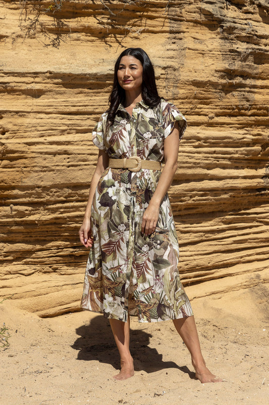 Womens Balmy Tropics Dress Multicolor 596j5172a