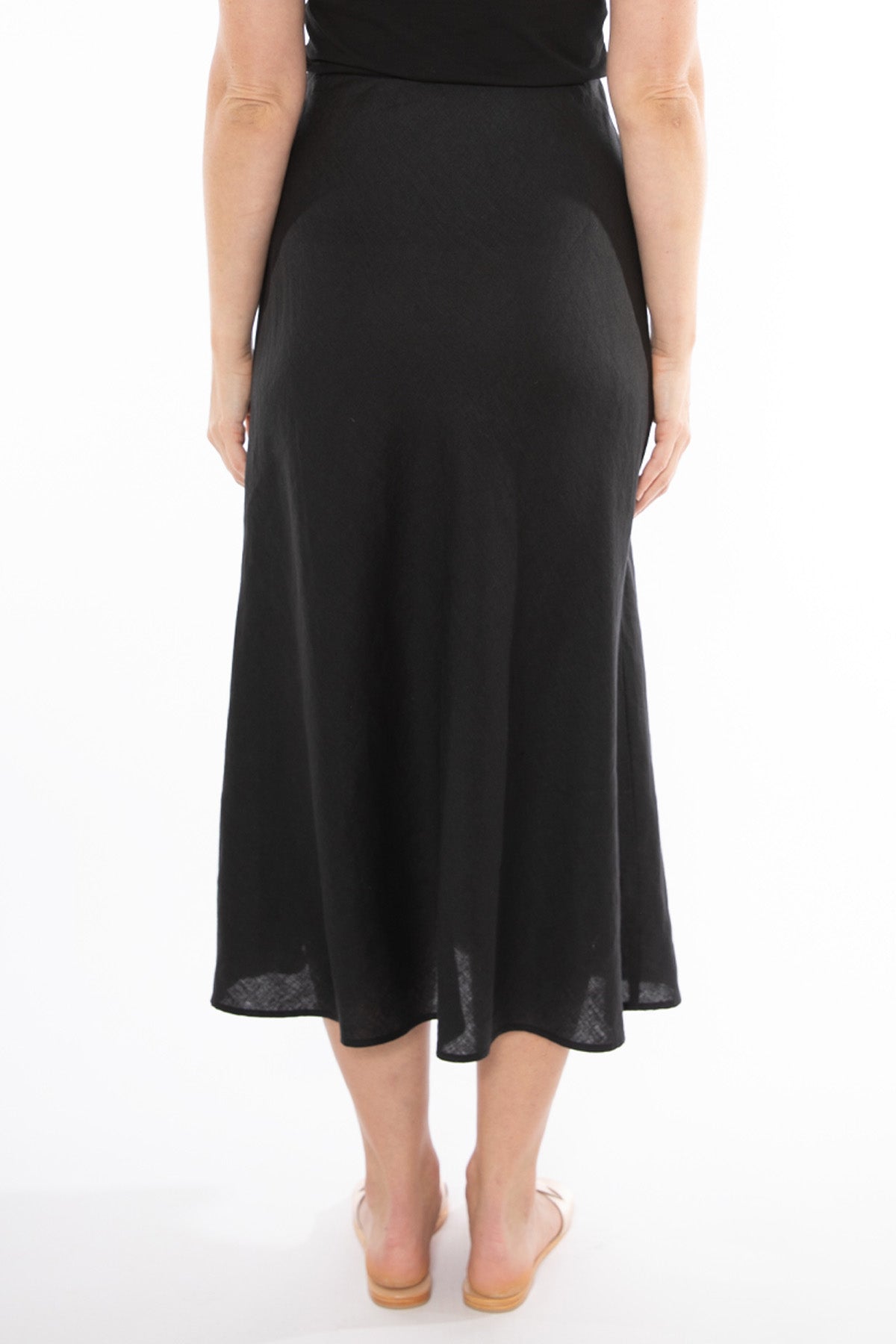 Women's Bias Cut Skirt in Black