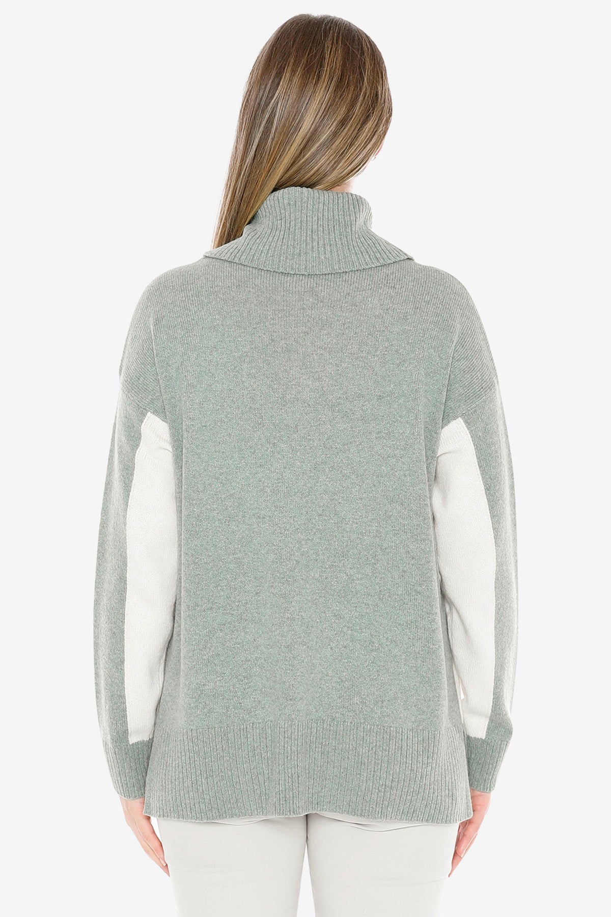 Block Panel Pullover in Alpine/Ivory