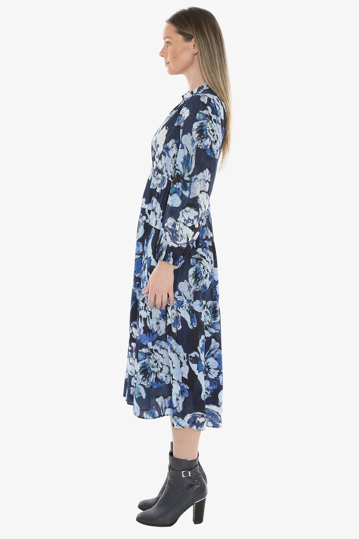 Blue Bloom Dress in Multi