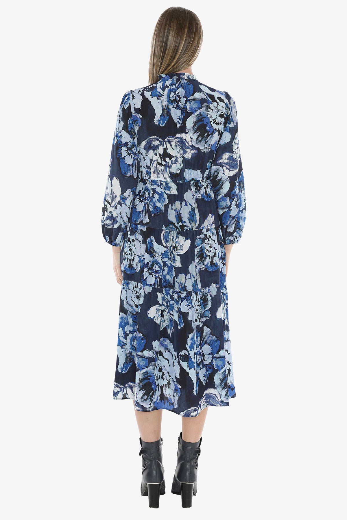 Blue Bloom Dress in Multi