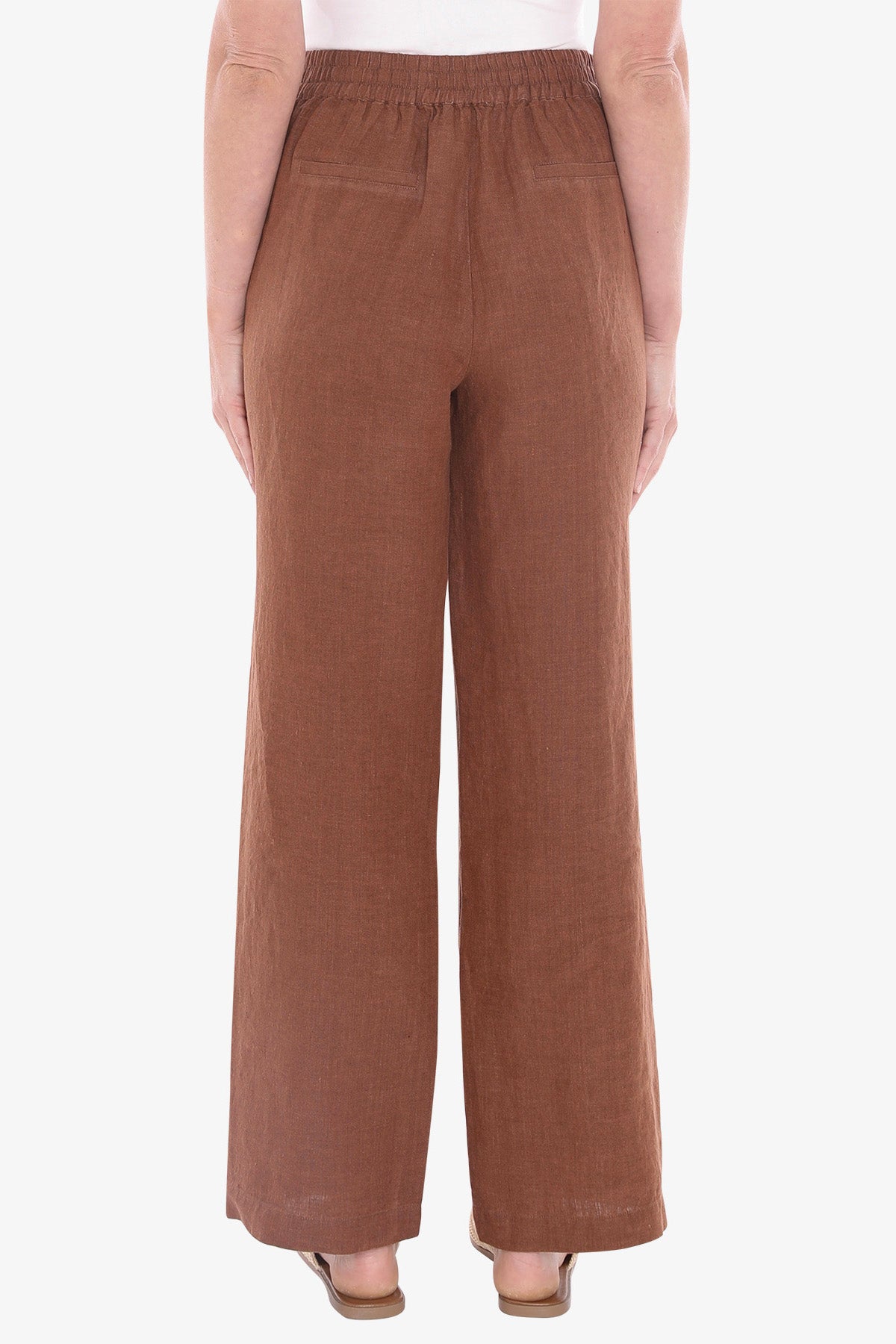 Womens Button Tab Pant Brown 596j7072a