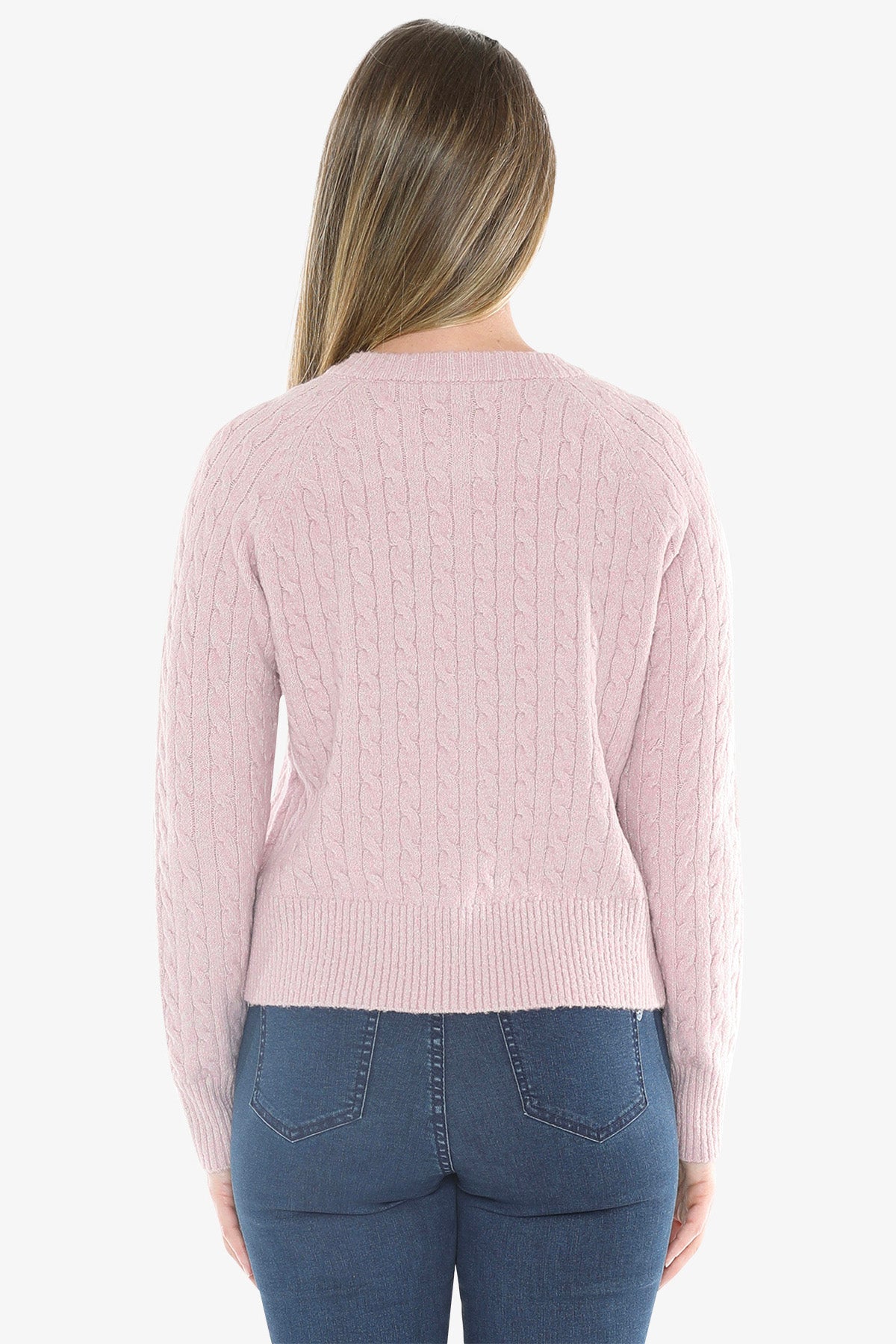 Cable Cardigan in Musk