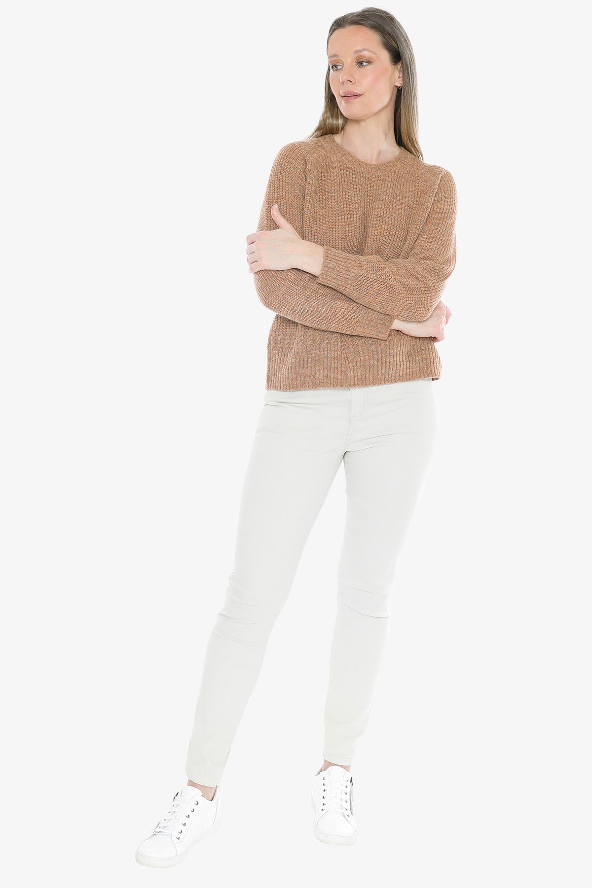 Cable Raglan Pullover in Spice