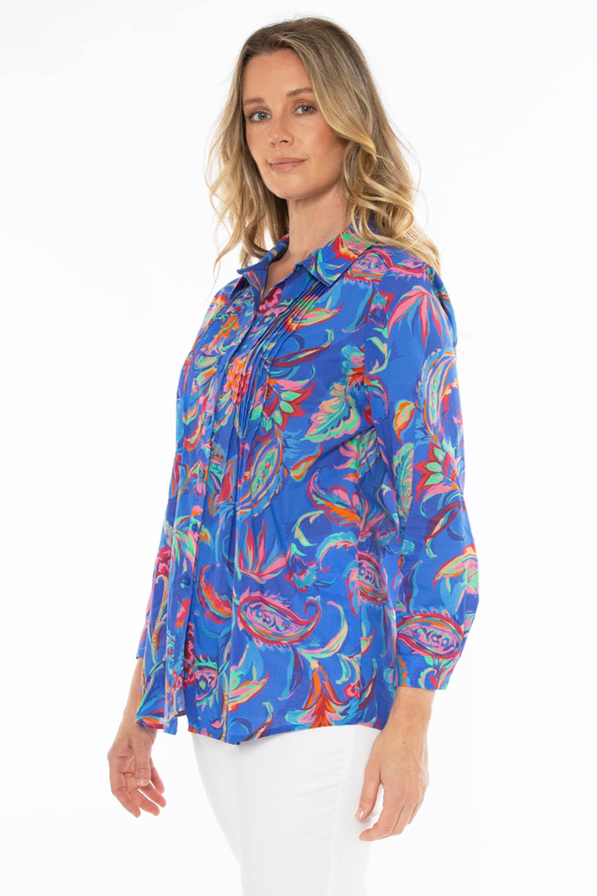 Women's Cobalt Flora Shirt in Multicolour