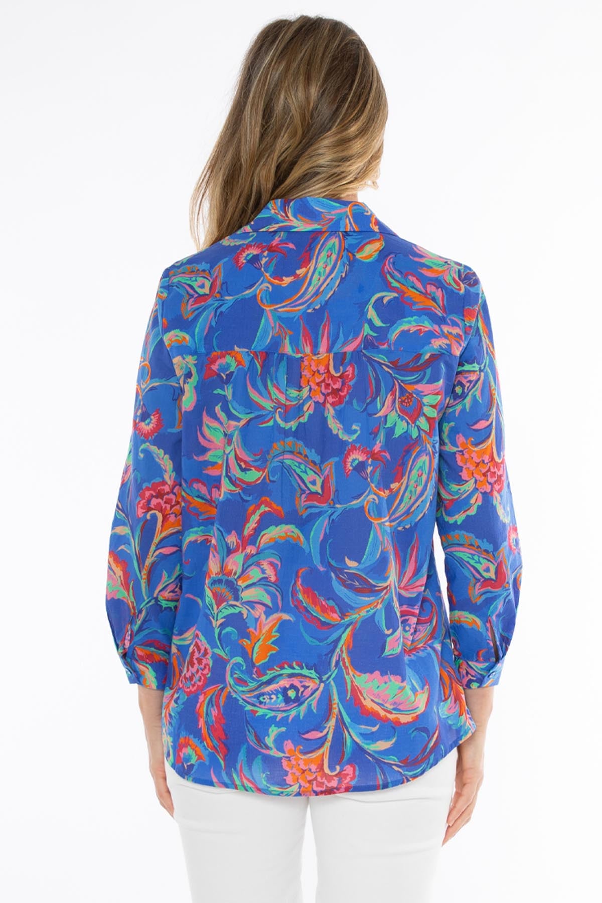 Women's Cobalt Flora Shirt in Multicolour