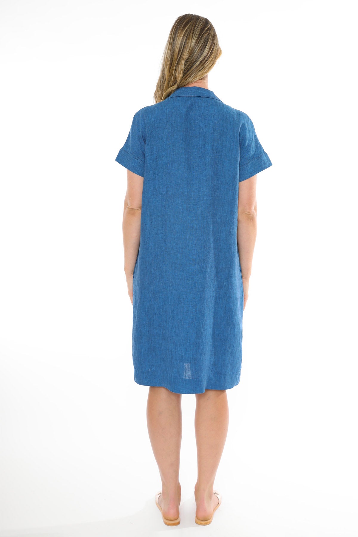 Women's Collared Dress in Blue