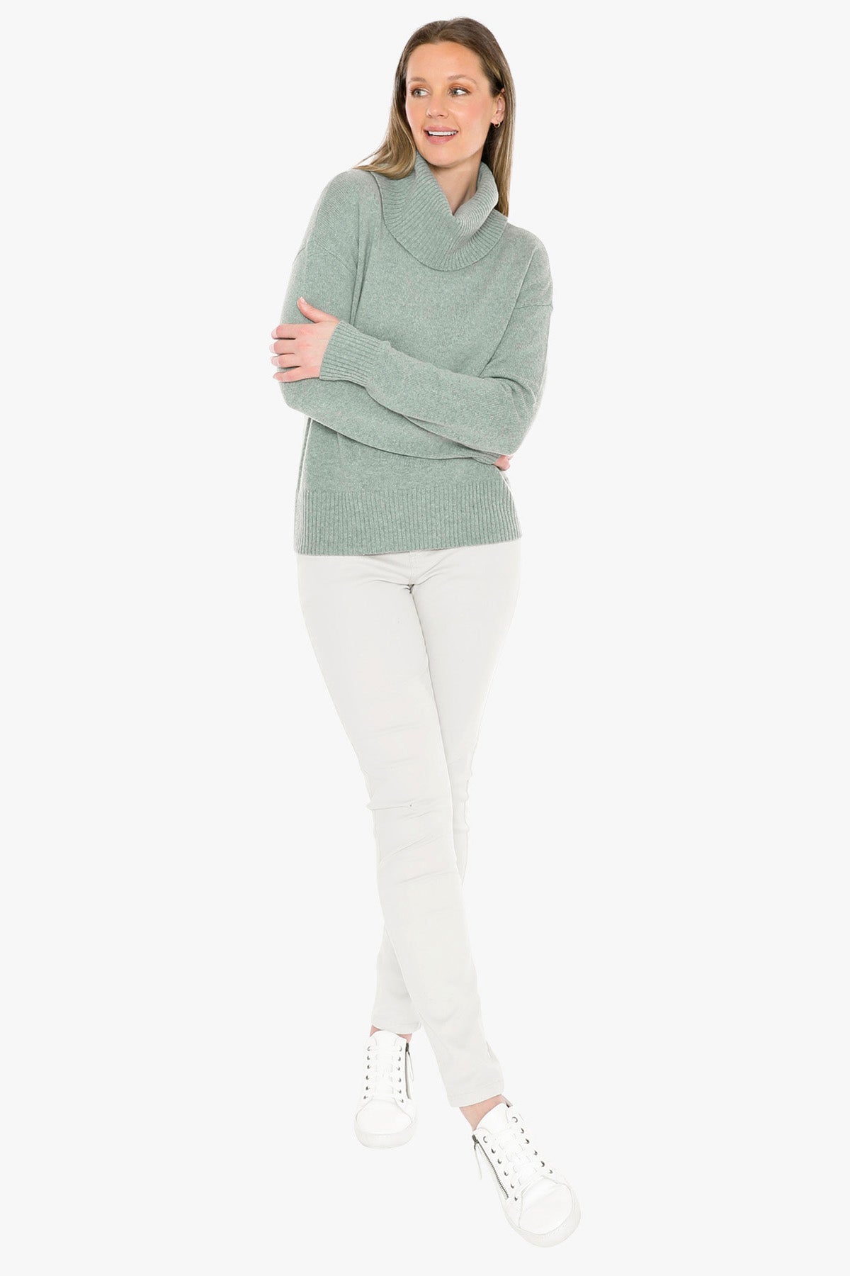 Cowl Neck Pullover in Alpine