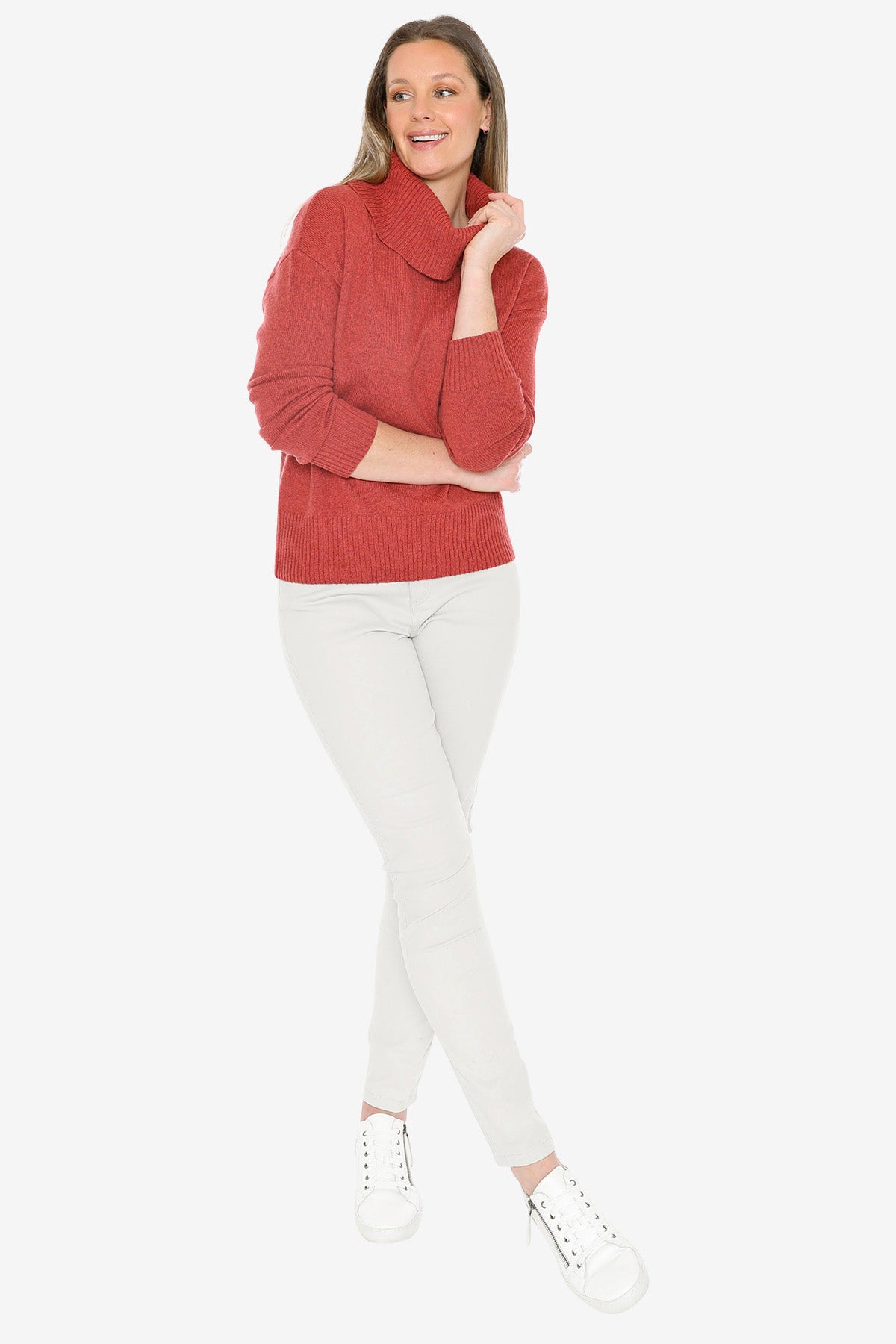 Cowl Neck Pullover in Autumn