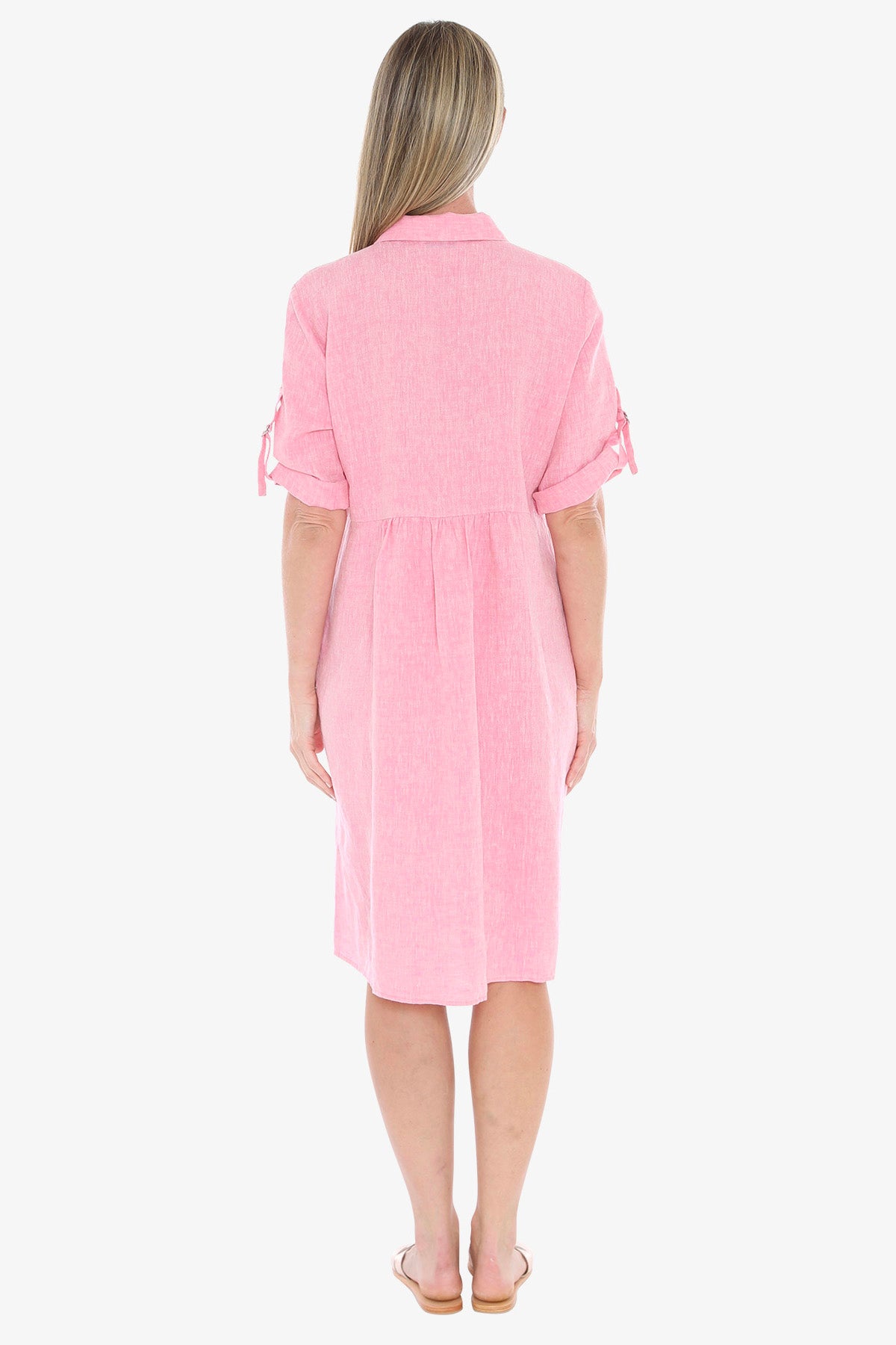 Womens D Ring Slv Dress Pink 596j5098a