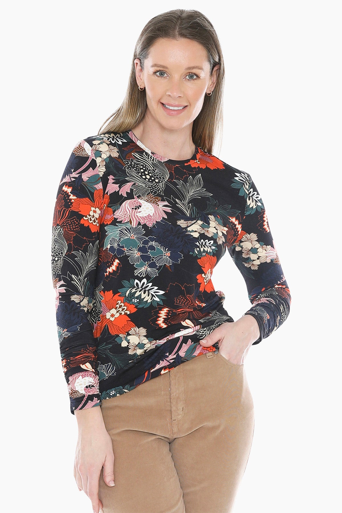 Deco Floral Tee in Multi