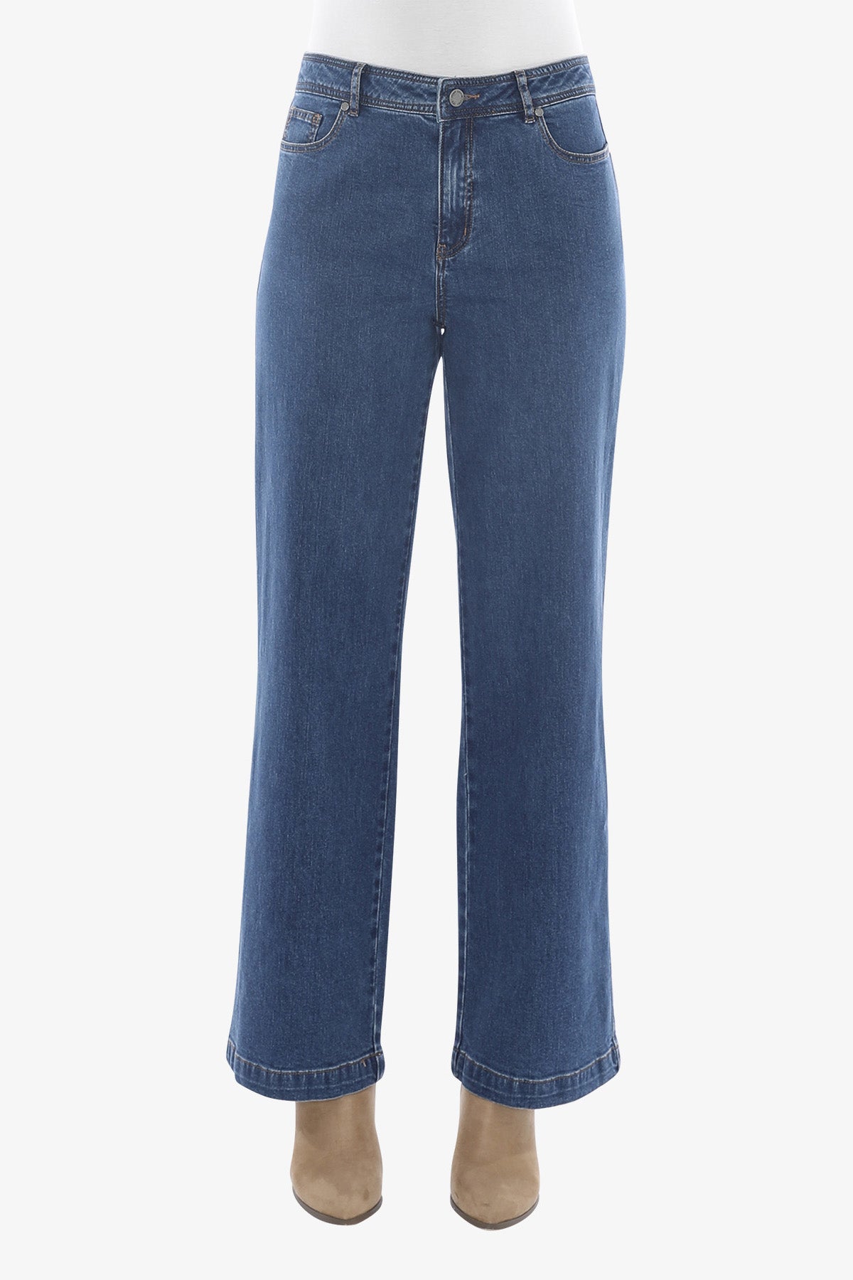 Wide Leg Jeans in Dark Denim