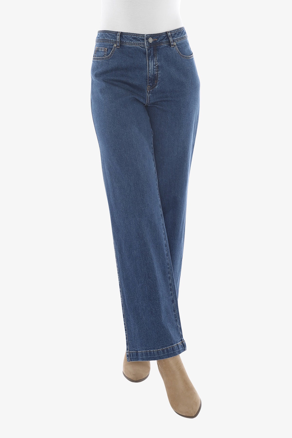 Wide Leg Jeans in Dark Denim