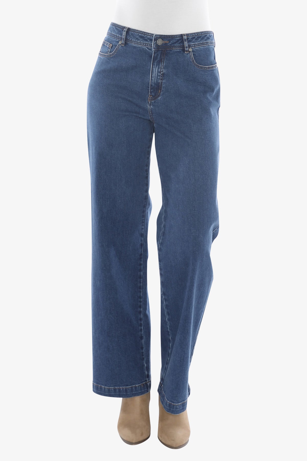 Wide Leg Jeans in Dark Denim